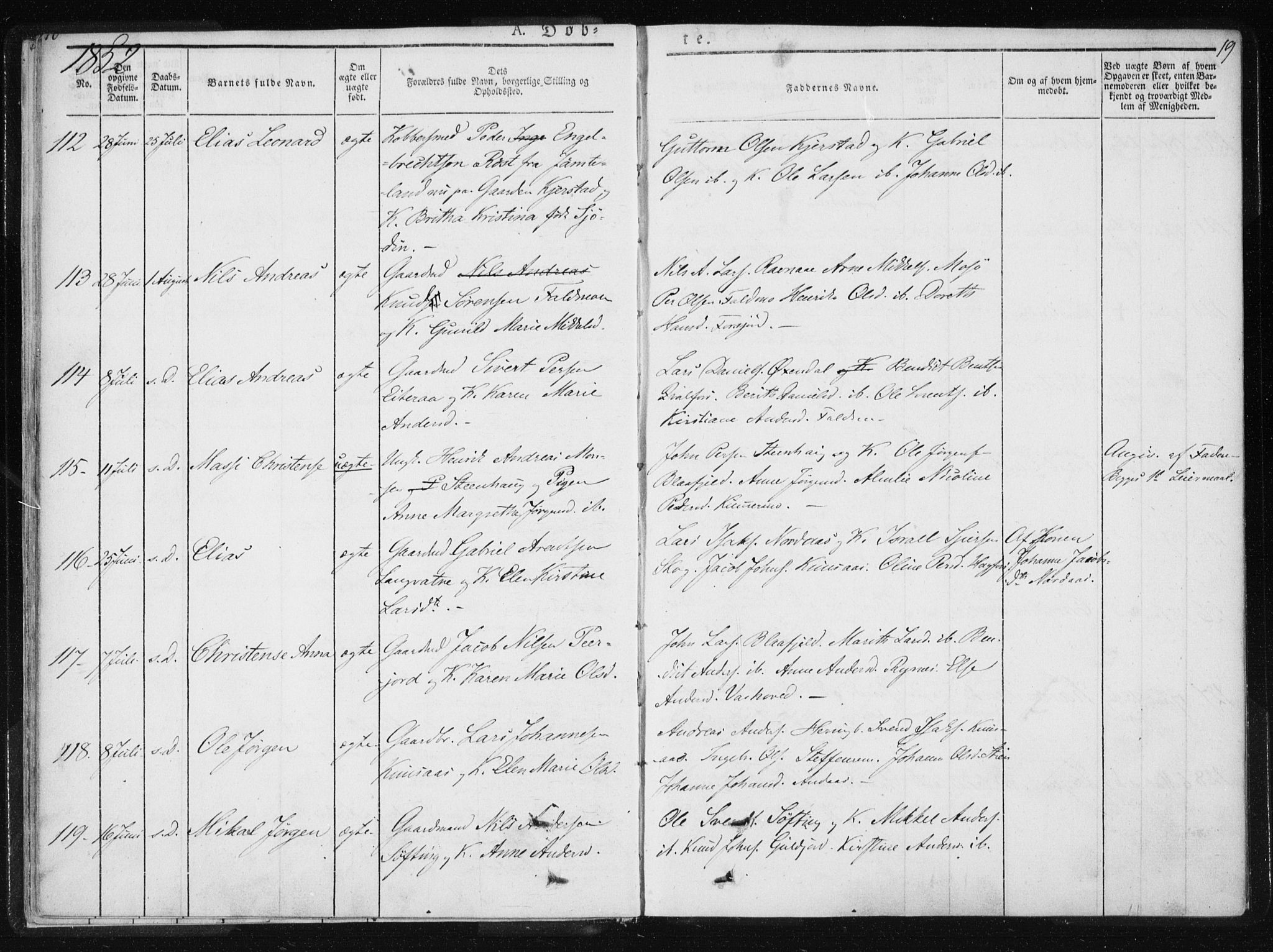 Ministerialprotokoller, klokkerbøker og fødselsregistre - Nordland, SAT/A-1459/820/L0292: Parish register (official) no. 820A13, 1851-1854, p. 19