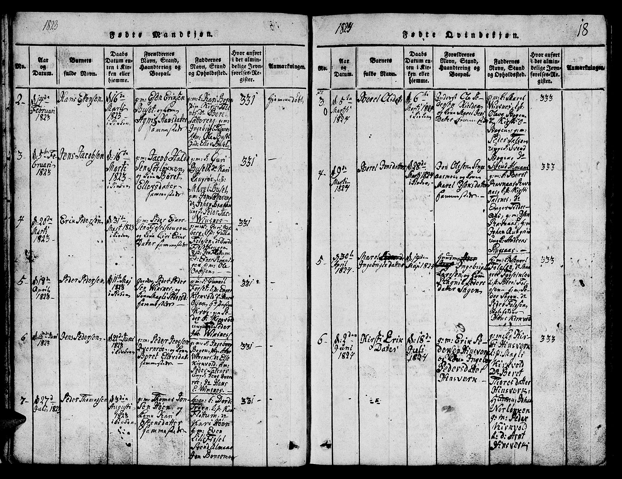 Ministerialprotokoller, klokkerbøker og fødselsregistre - Sør-Trøndelag, SAT/A-1456/688/L1026: Parish register (copy) no. 688C01, 1817-1860, p. 18