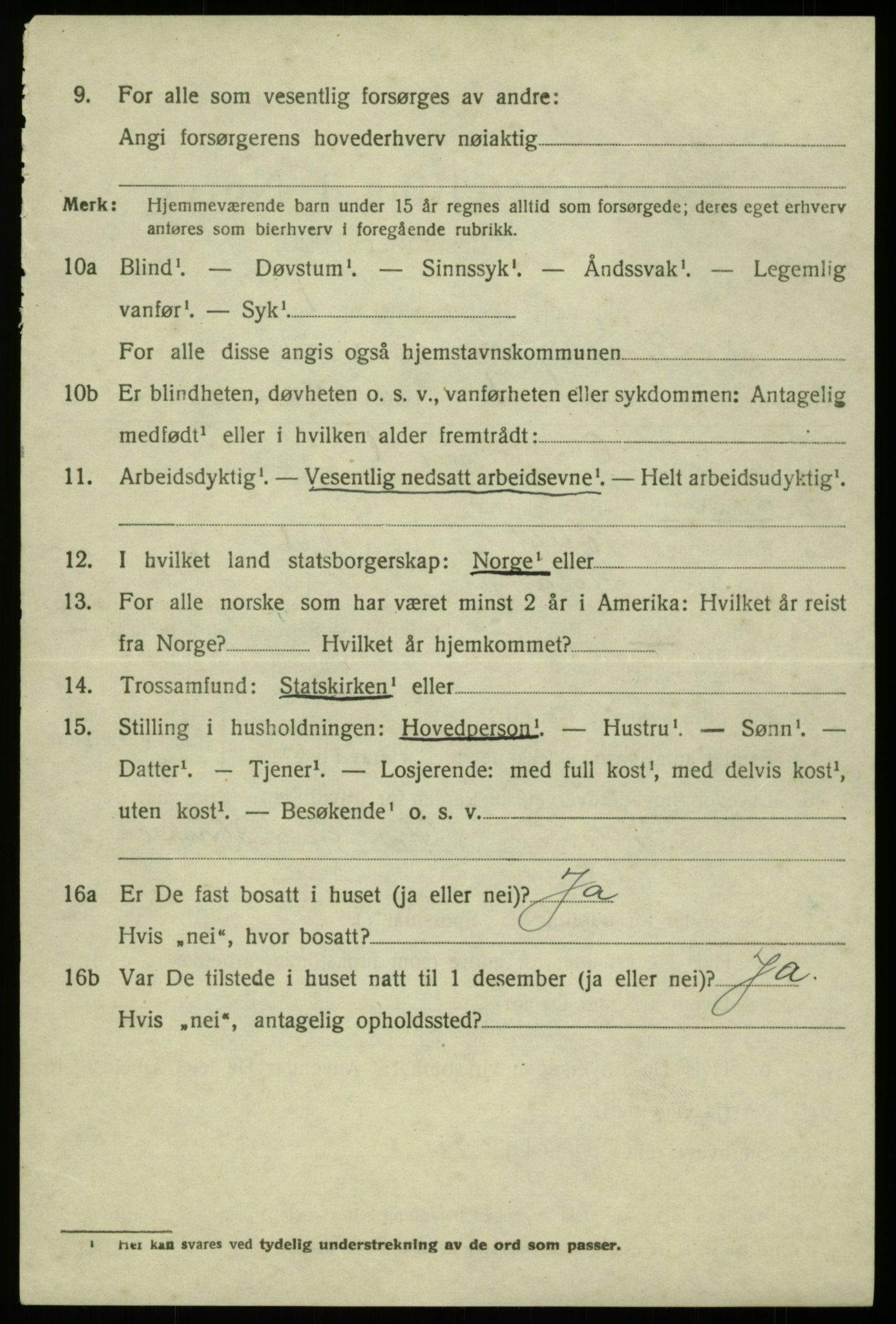 SAB, 1920 census for Hosanger, 1920, p. 5110