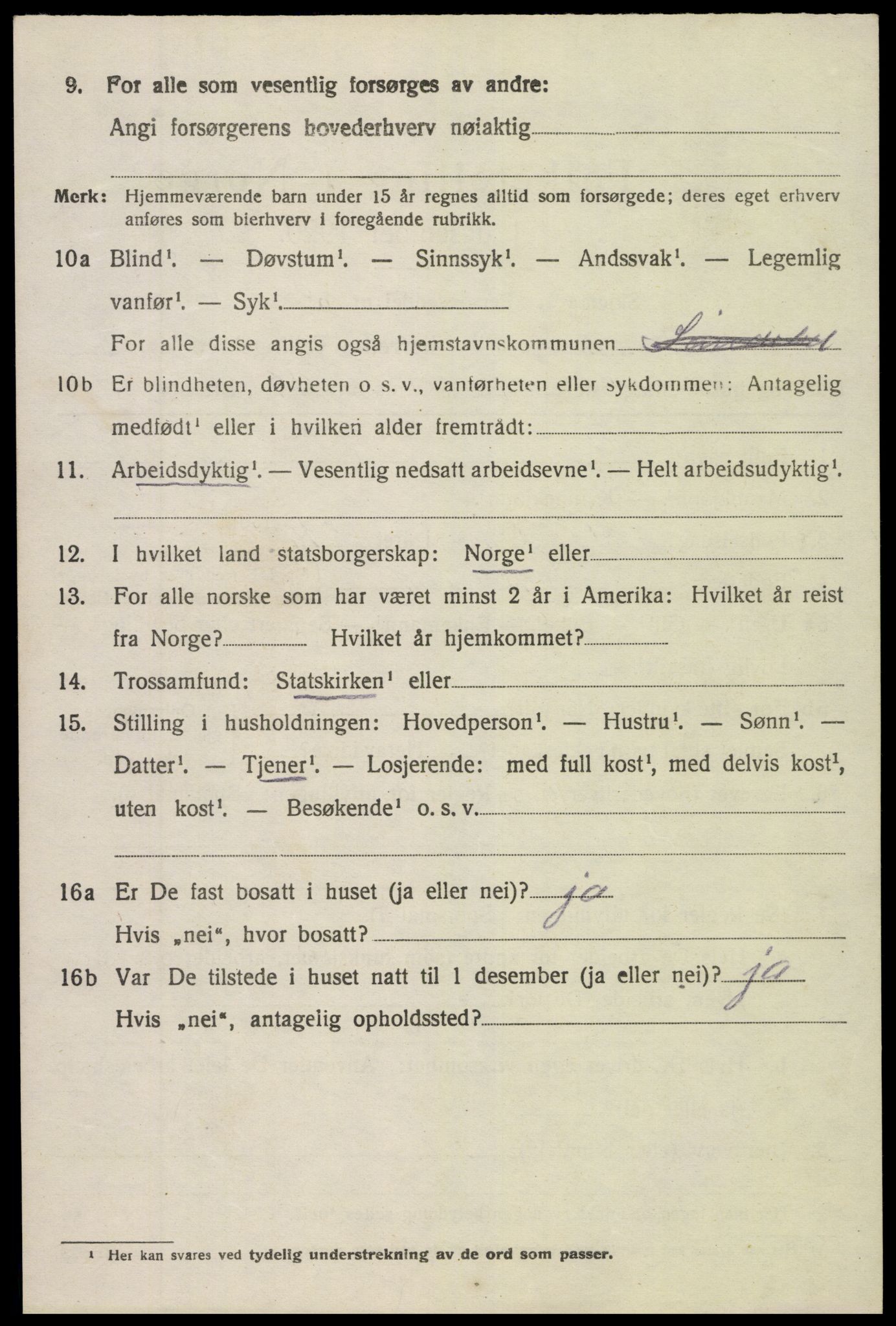 SAK, 1920 census for Søndeled, 1920, p. 6454