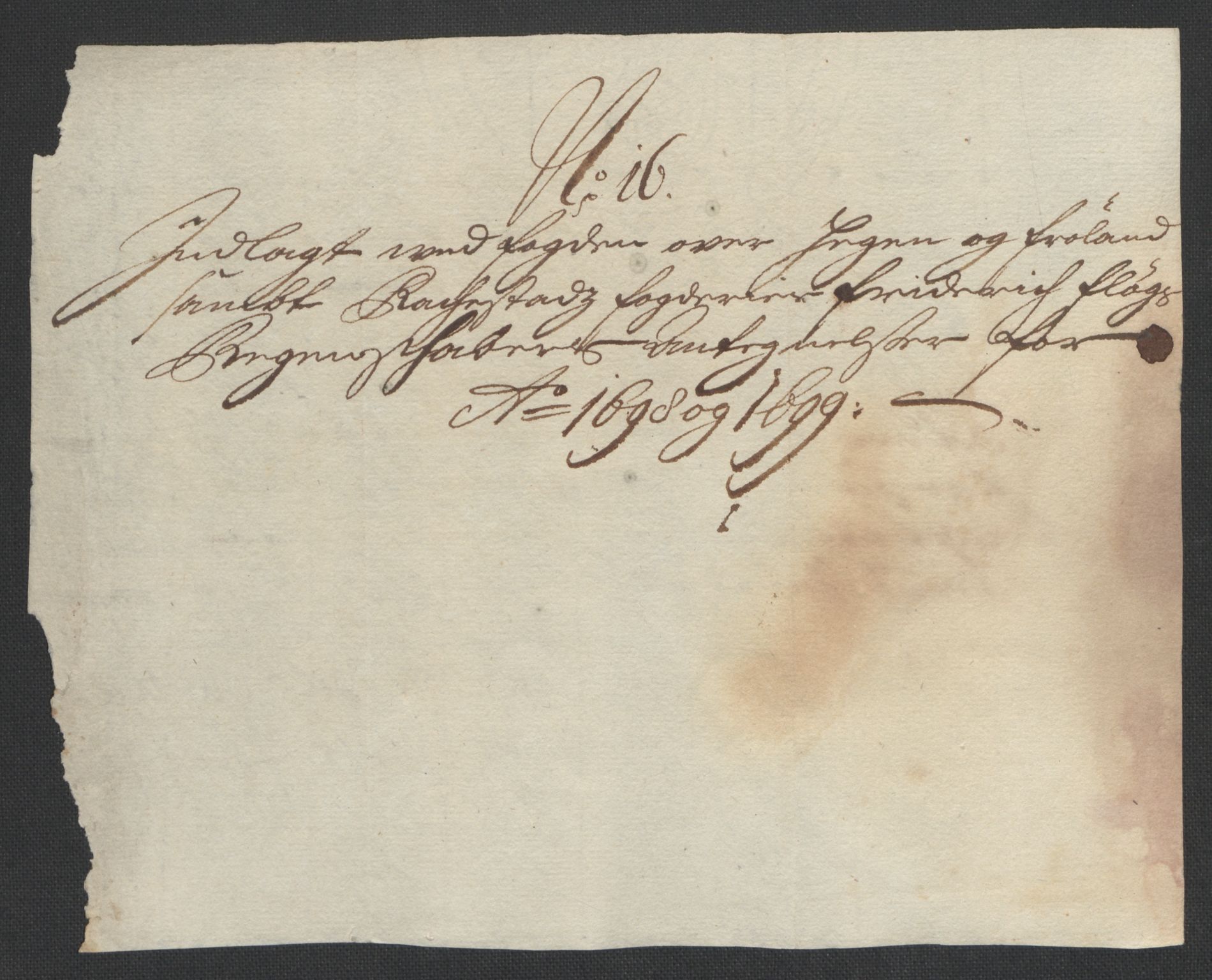 Rentekammeret inntil 1814, Reviderte regnskaper, Fogderegnskap, AV/RA-EA-4092/R07/L0289: Fogderegnskap Rakkestad, Heggen og Frøland, 1699, p. 422