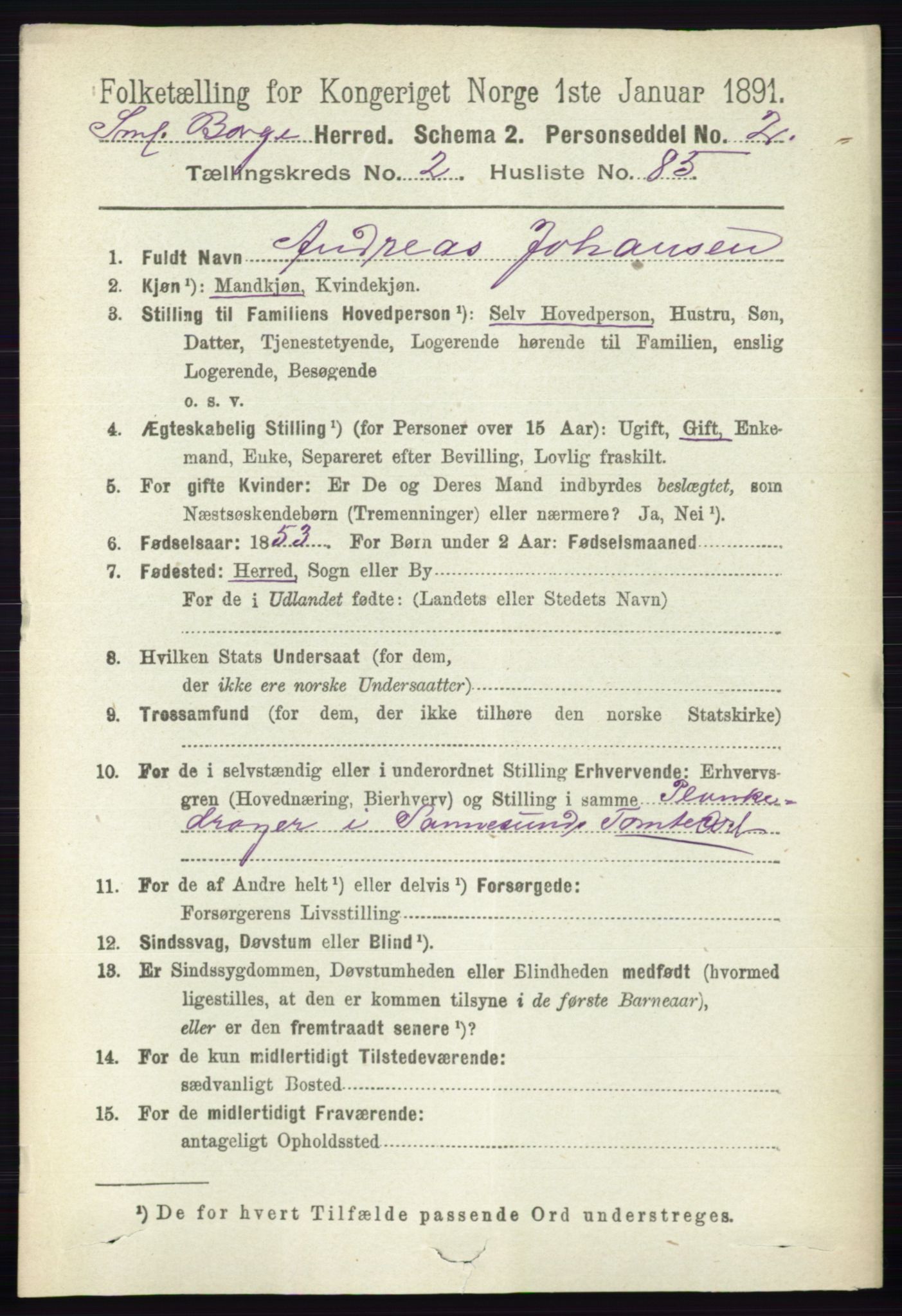 RA, 1891 census for 0113 Borge, 1891, p. 1344