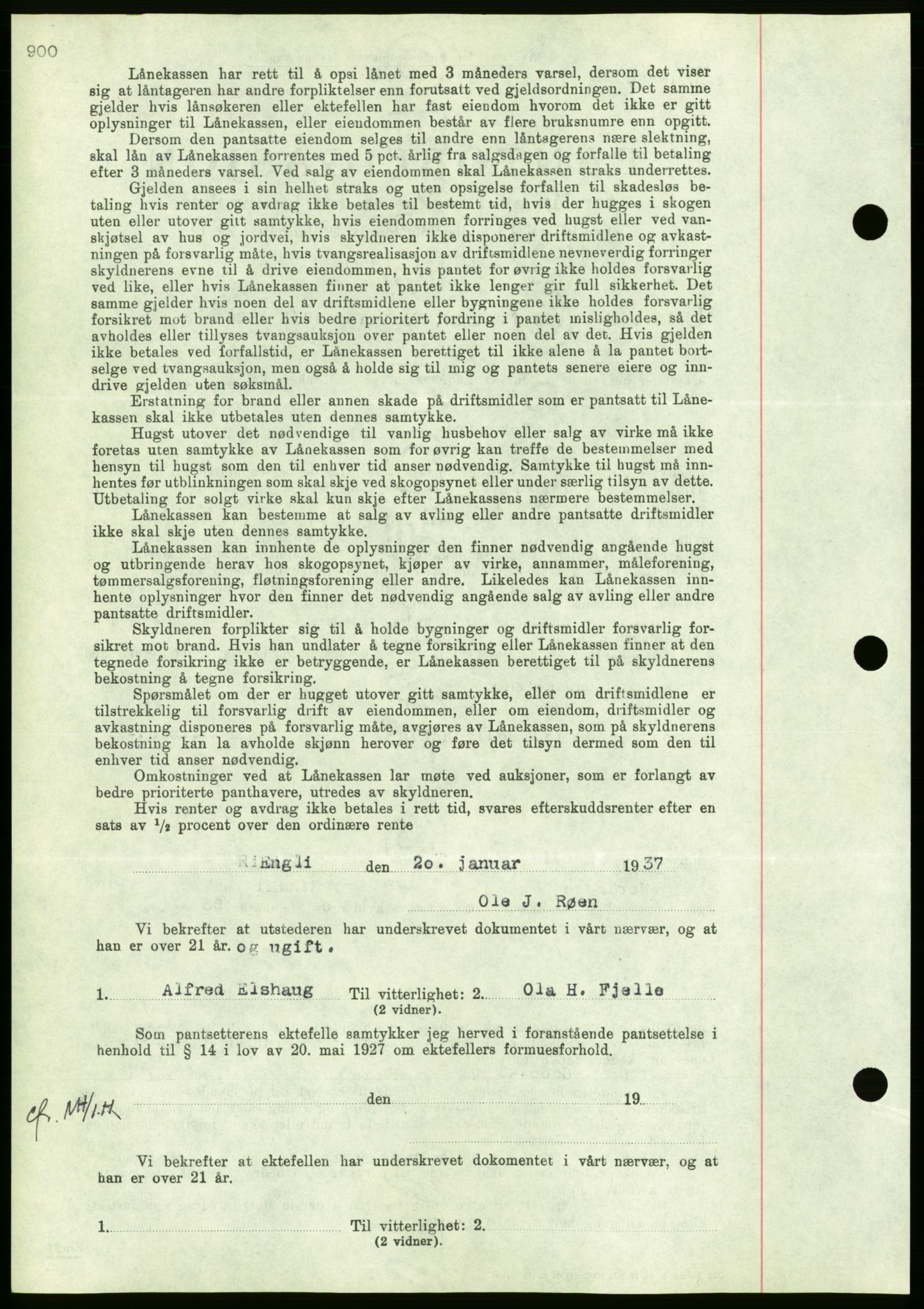 Nordmøre sorenskriveri, AV/SAT-A-4132/1/2/2Ca/L0090: Mortgage book no. B80, 1936-1937, Diary no: : 272/1937