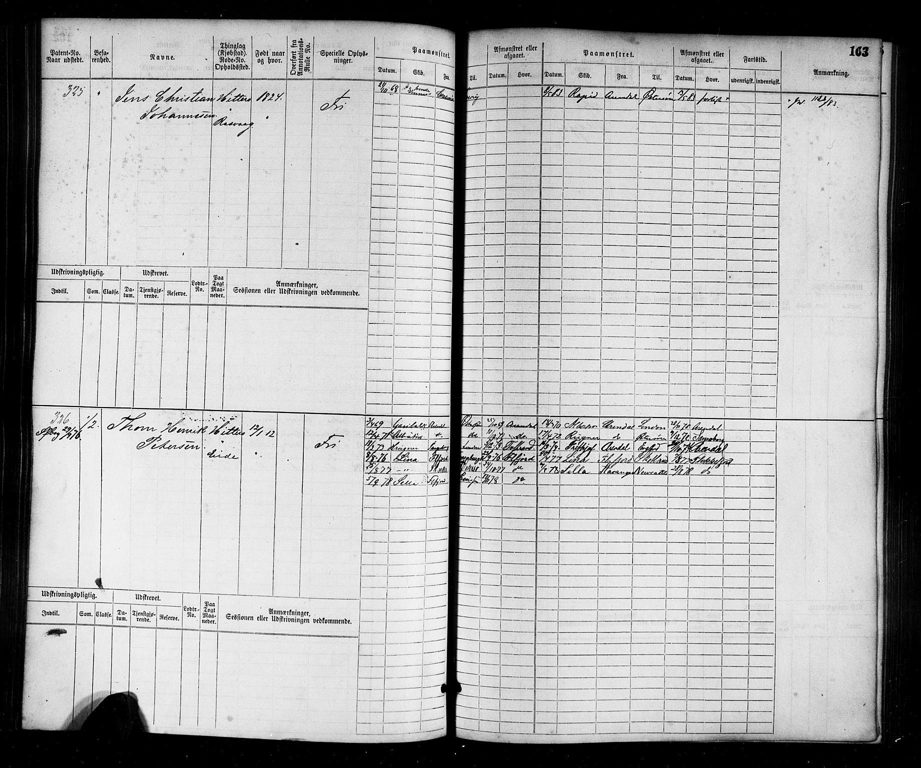 Flekkefjord mønstringskrets, AV/SAK-2031-0018/F/Fb/L0001: Hovedrulle nr 1-764, N-4, 1868-1900, p. 167