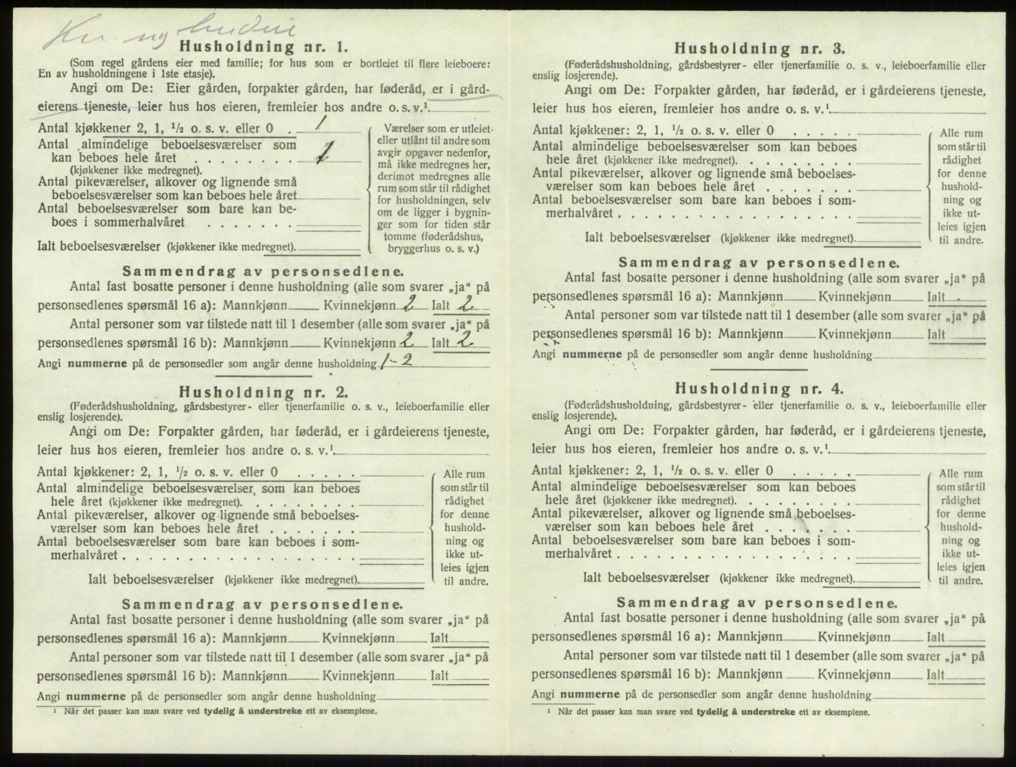 SAO, 1920 census for Berg, 1920, p. 1230