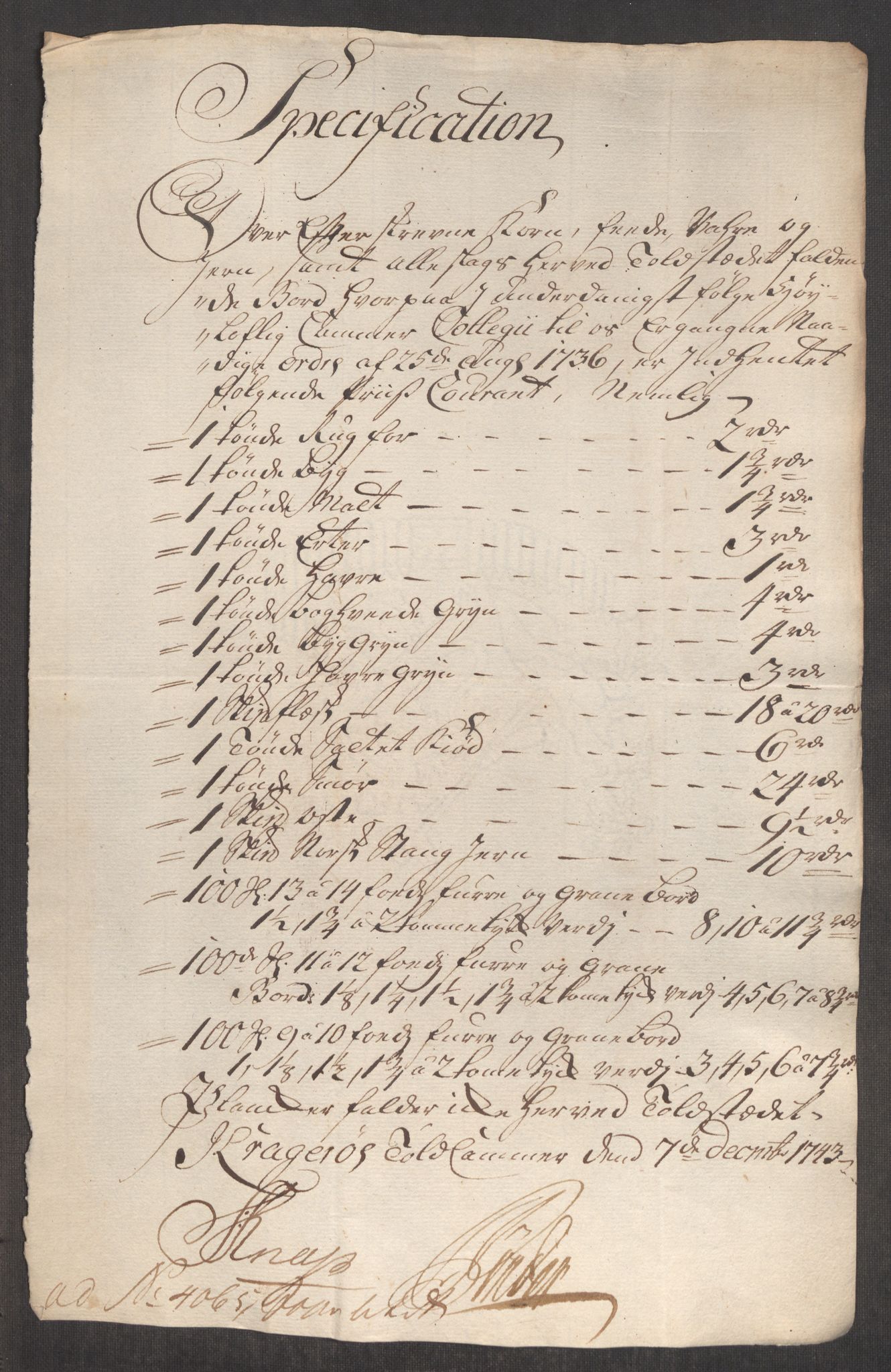 Rentekammeret inntil 1814, Realistisk ordnet avdeling, RA/EA-4070/Oe/L0002: [Ø1]: Priskuranter, 1740-1744, p. 750