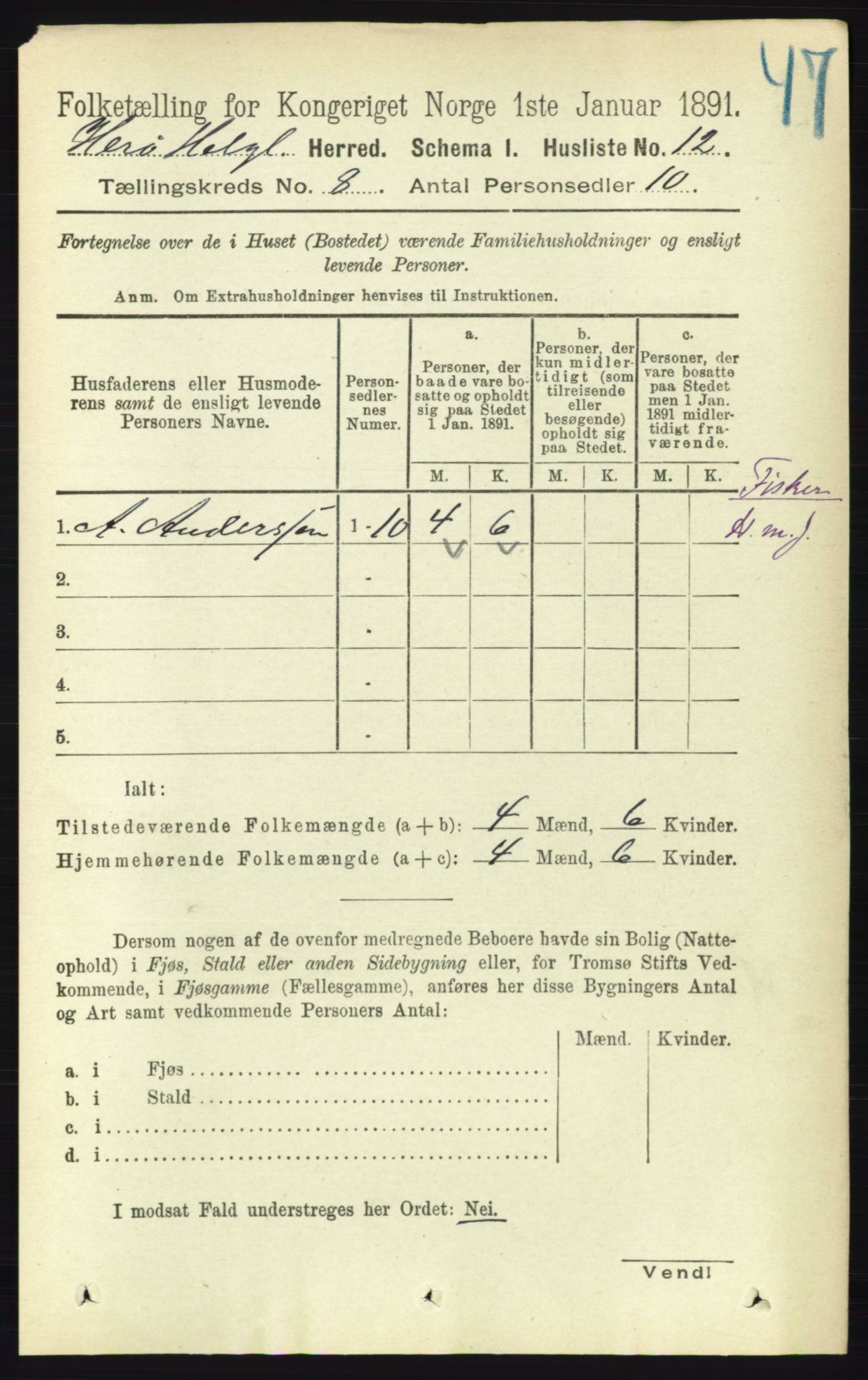 RA, 1891 census for 1818 Herøy, 1891, p. 2465