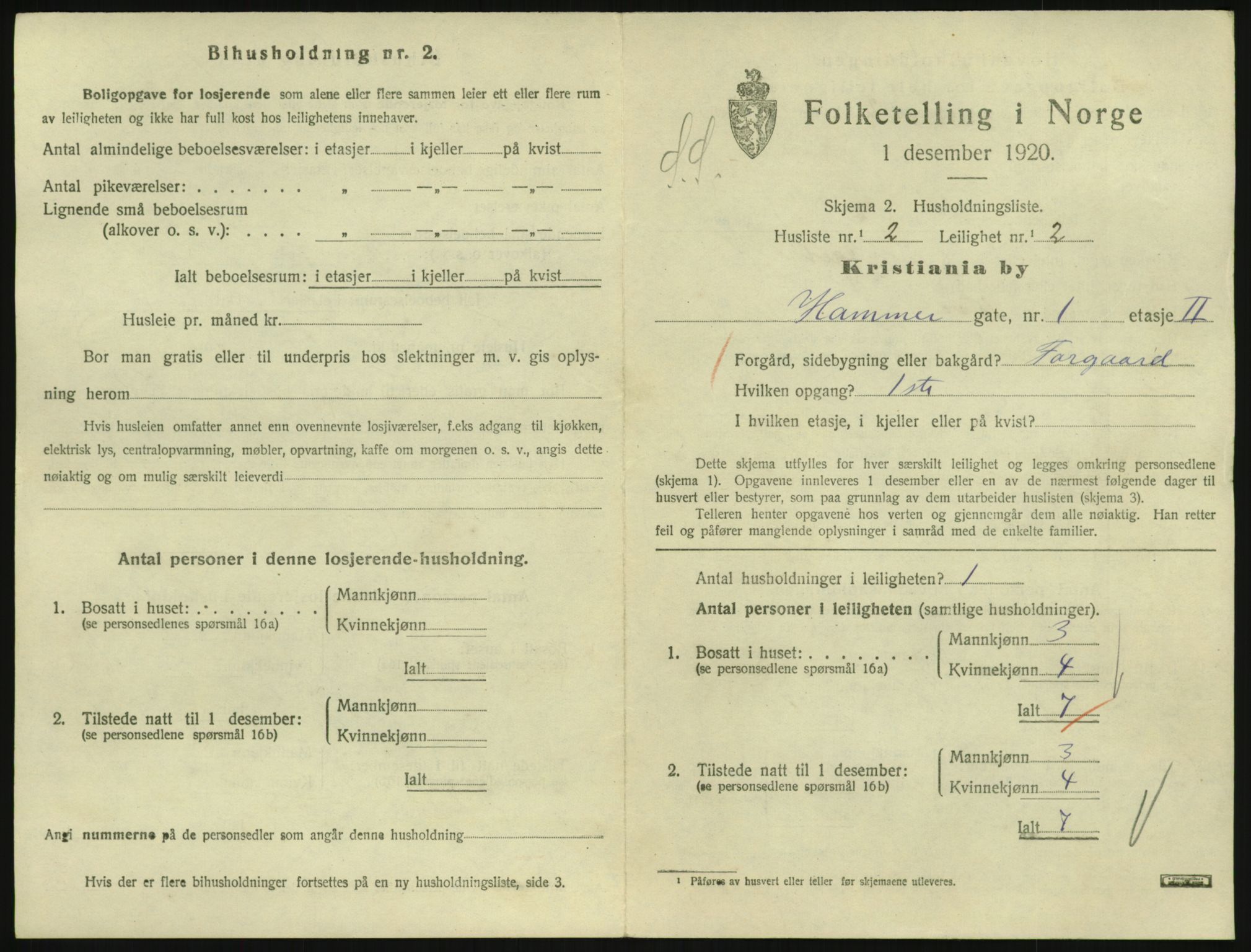 SAO, 1920 census for Kristiania, 1920, p. 34406