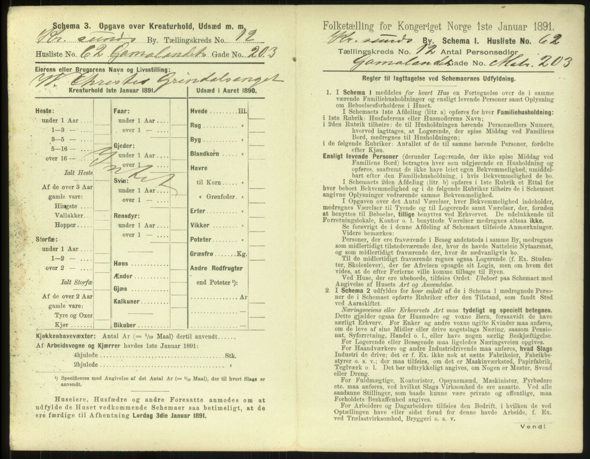RA, 1891 census for 1503 Kristiansund, 1891, p. 1374