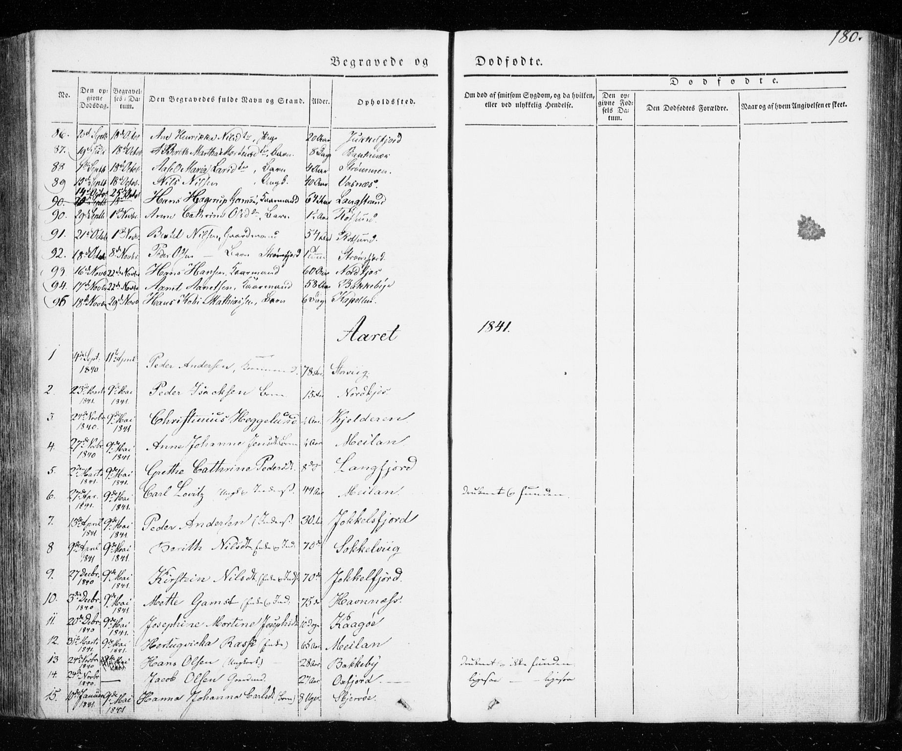 Skjervøy sokneprestkontor, SATØ/S-1300/H/Ha/Haa/L0005kirke: Parish register (official) no. 5, 1838-1847, p. 180