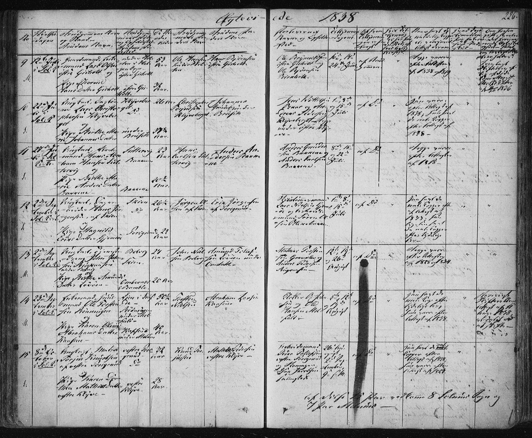 Solum kirkebøker, AV/SAKO-A-306/F/Fa/L0005: Parish register (official) no. I 5, 1833-1843, p. 226