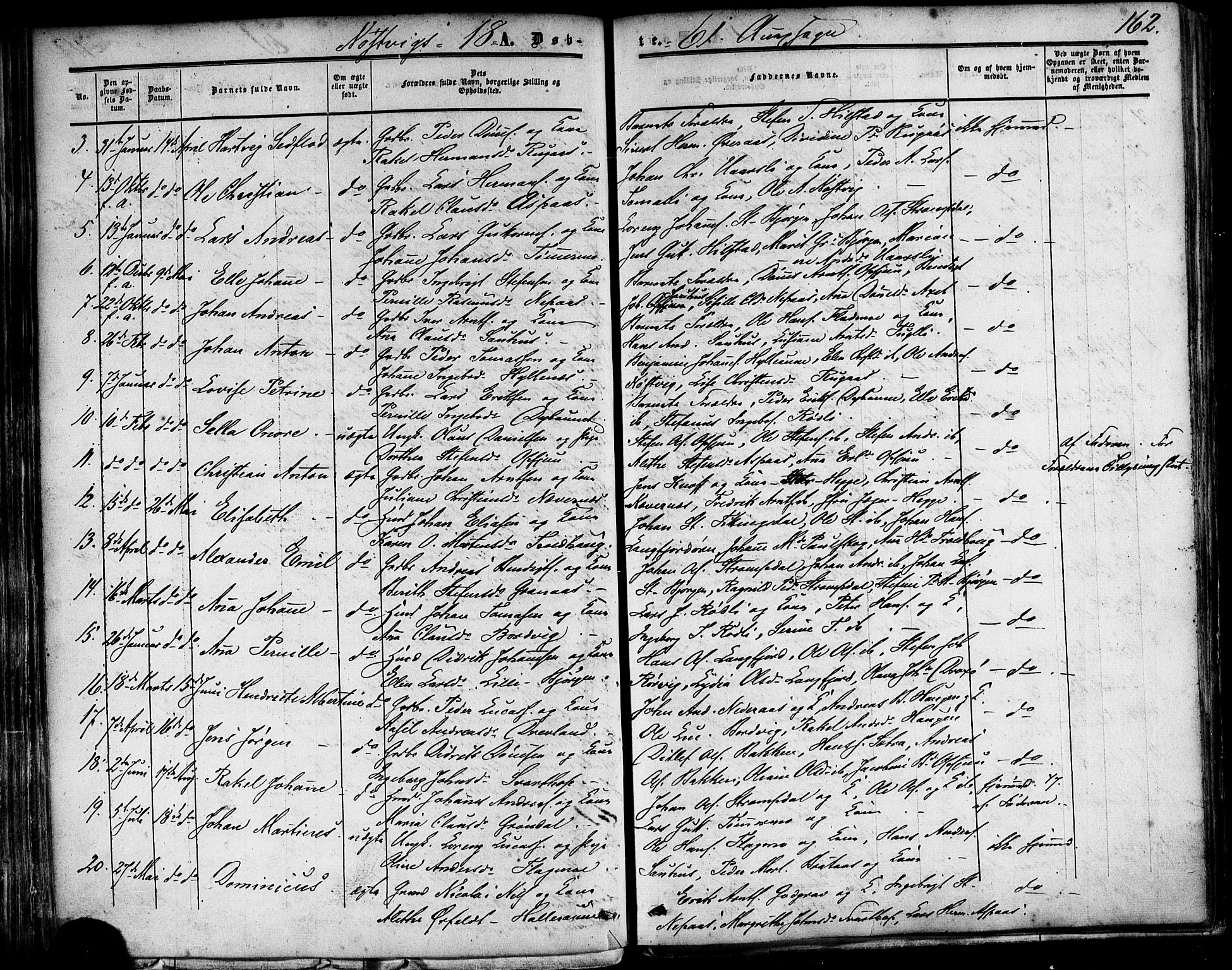 Ministerialprotokoller, klokkerbøker og fødselsregistre - Nordland, SAT/A-1459/814/L0224: Parish register (official) no. 814A05, 1834-1874, p. 162b