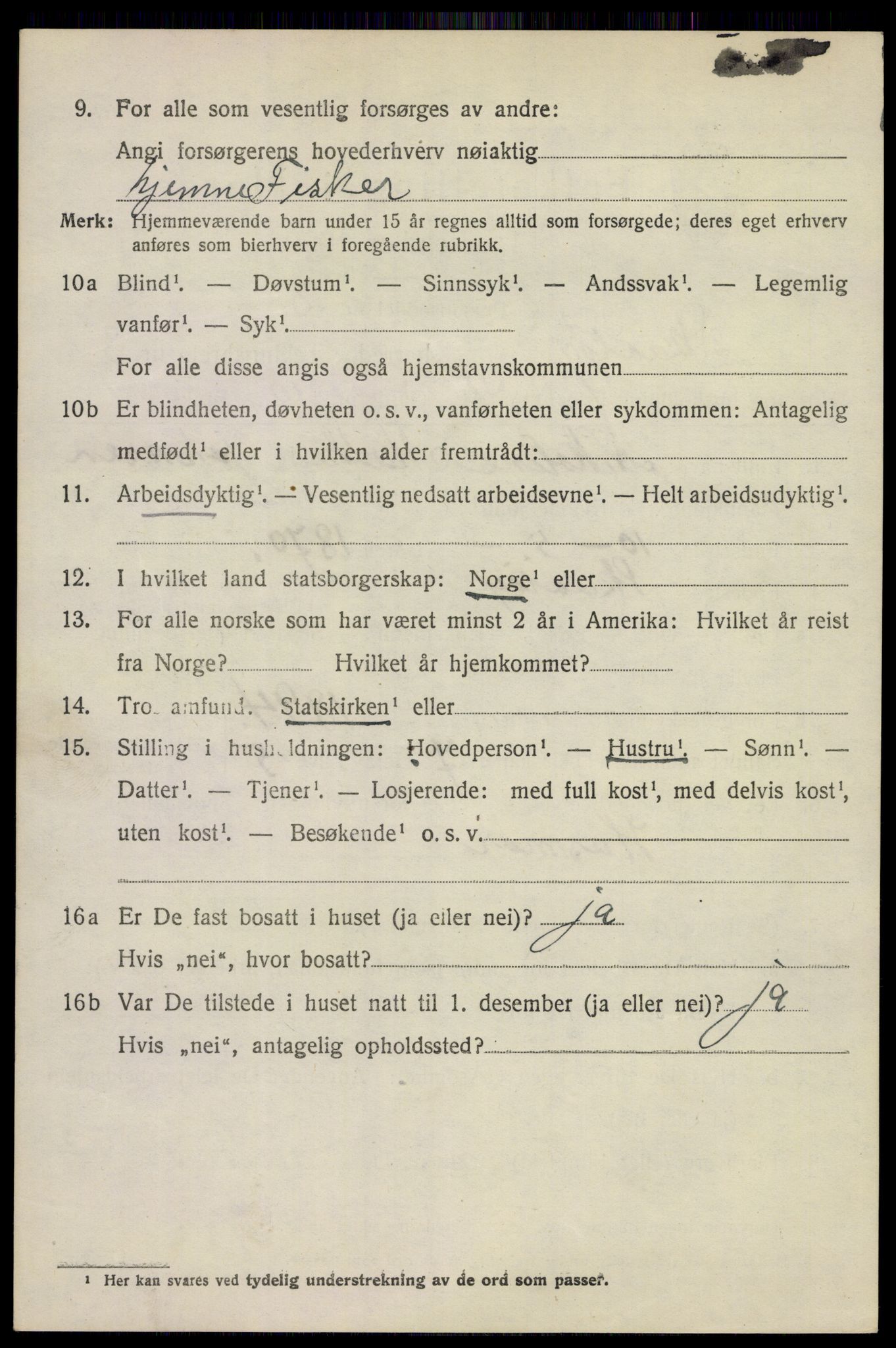 SAKO, 1920 census for Skåtøy, 1920, p. 3121