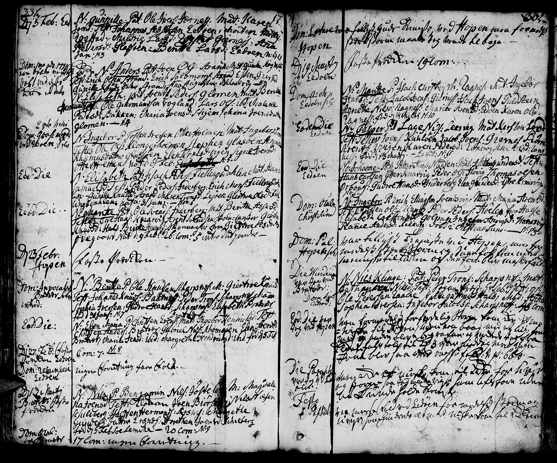 Ministerialprotokoller, klokkerbøker og fødselsregistre - Møre og Romsdal, AV/SAT-A-1454/581/L0932: Parish register (official) no. 581A02, 1767-1823, p. 331-332