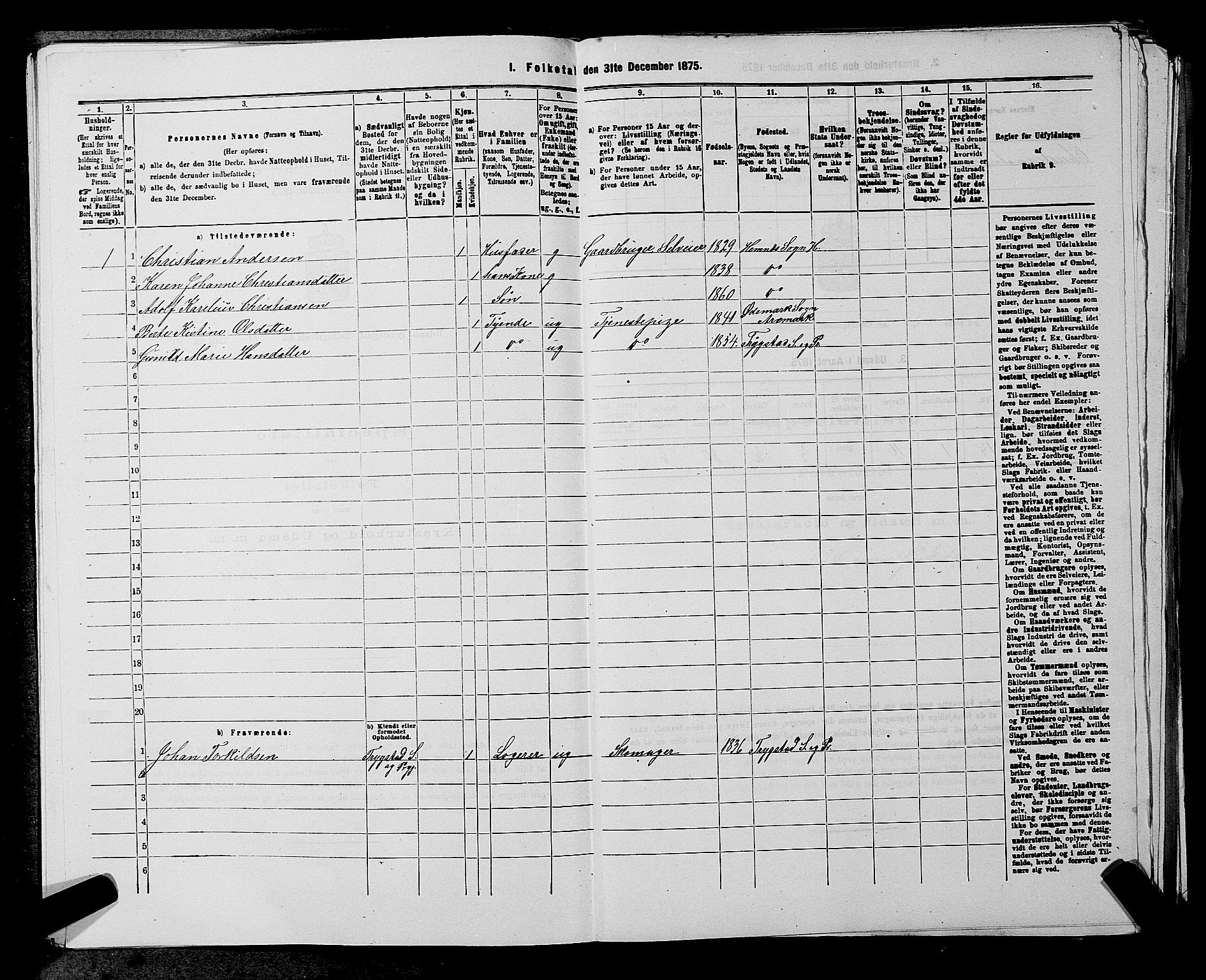 RA, 1875 census for 0221P Høland, 1875, p. 1228