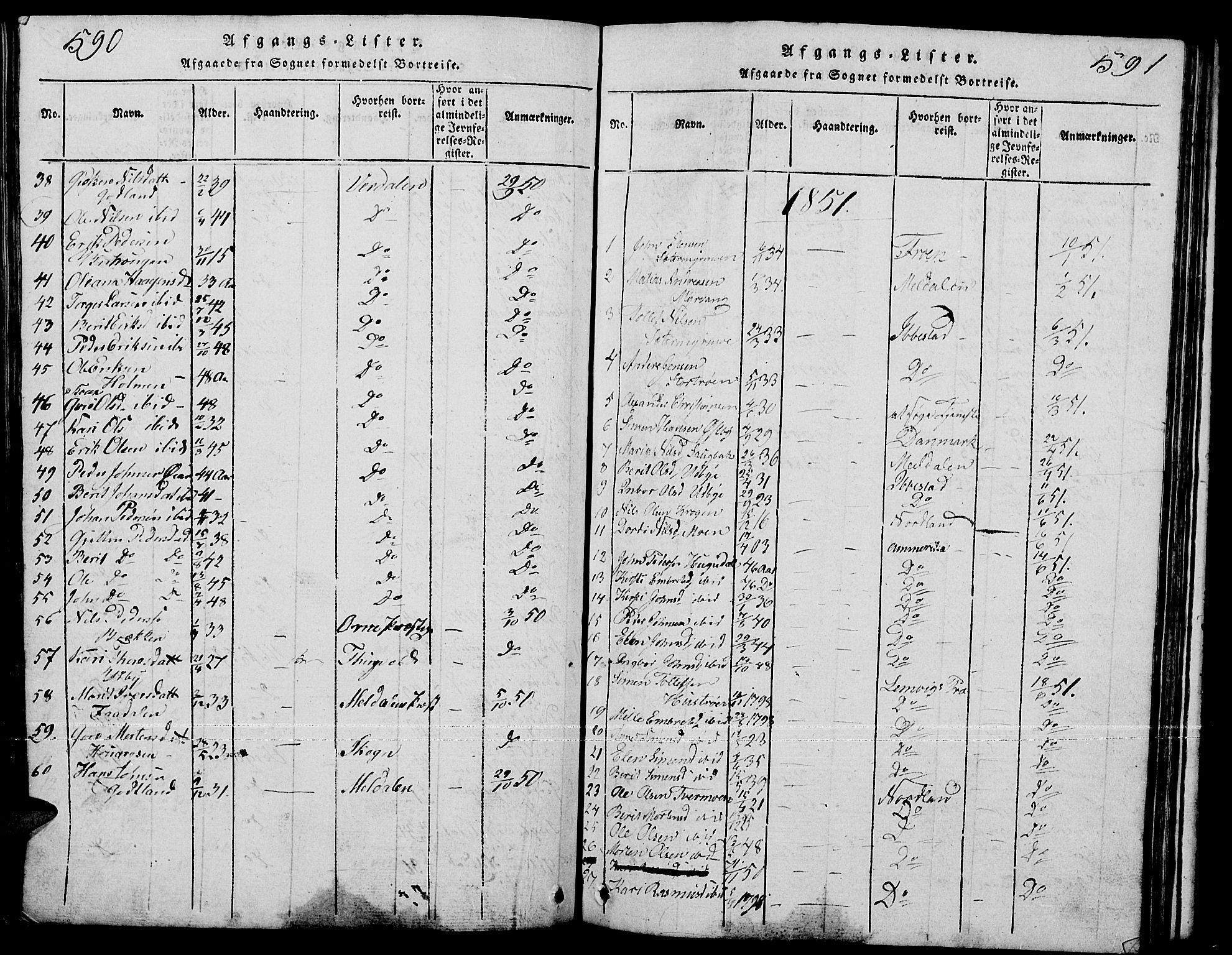 Tynset prestekontor, SAH/PREST-058/H/Ha/Hab/L0001: Parish register (copy) no. 1, 1814-1859, p. 590-591