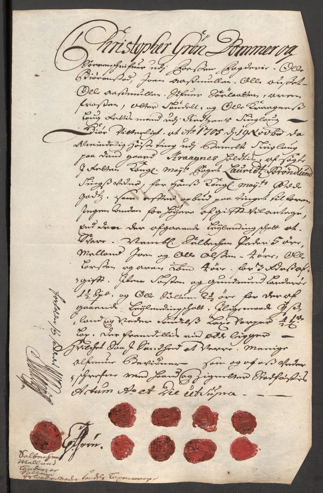 Rentekammeret inntil 1814, Reviderte regnskaper, Fogderegnskap, AV/RA-EA-4092/R57/L3856: Fogderegnskap Fosen, 1704-1705, p. 347