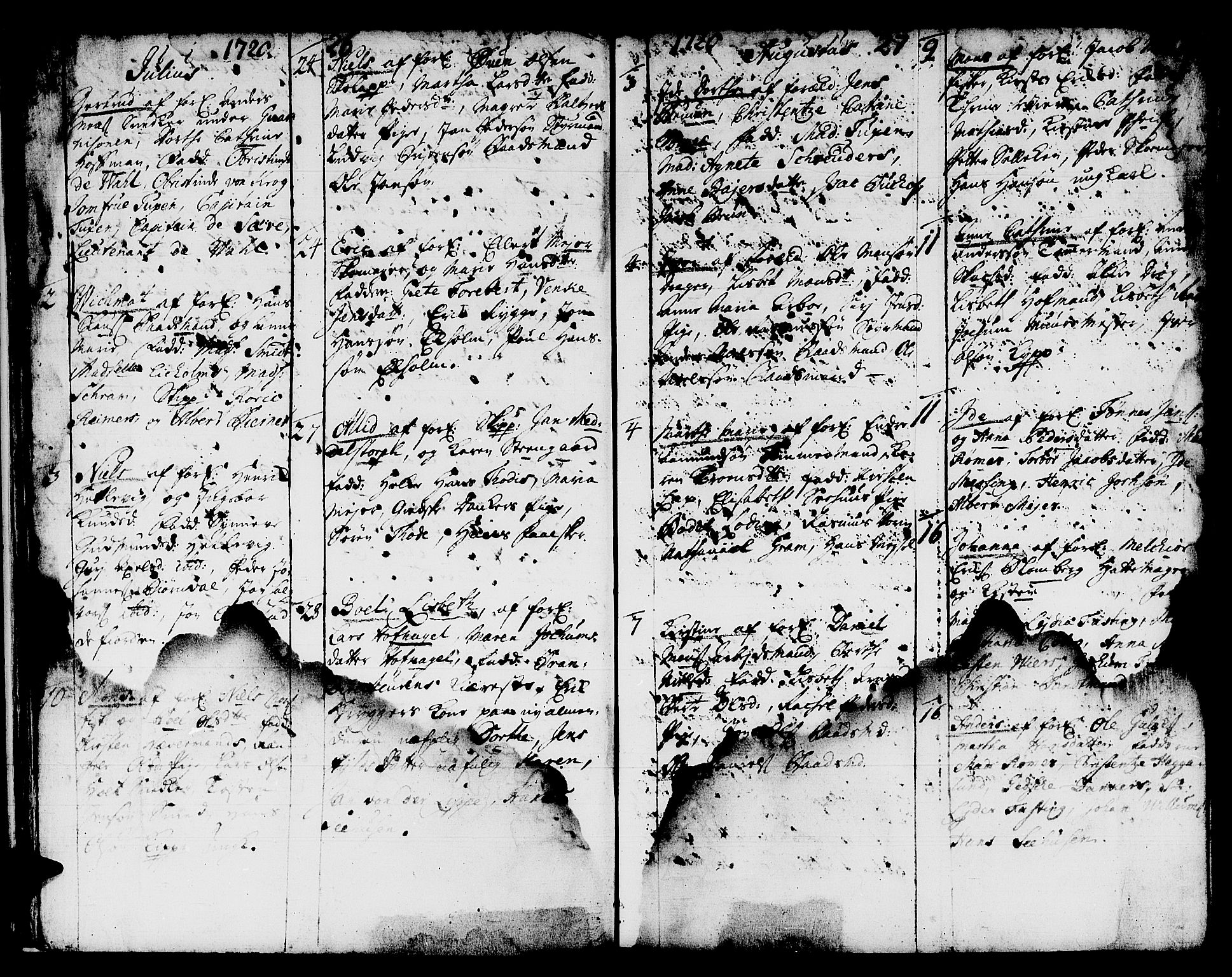 Domkirken sokneprestembete, AV/SAB-A-74801/H/Haa/L0001: Parish register (official) no. A 1, 1719-1732, p. 26-27