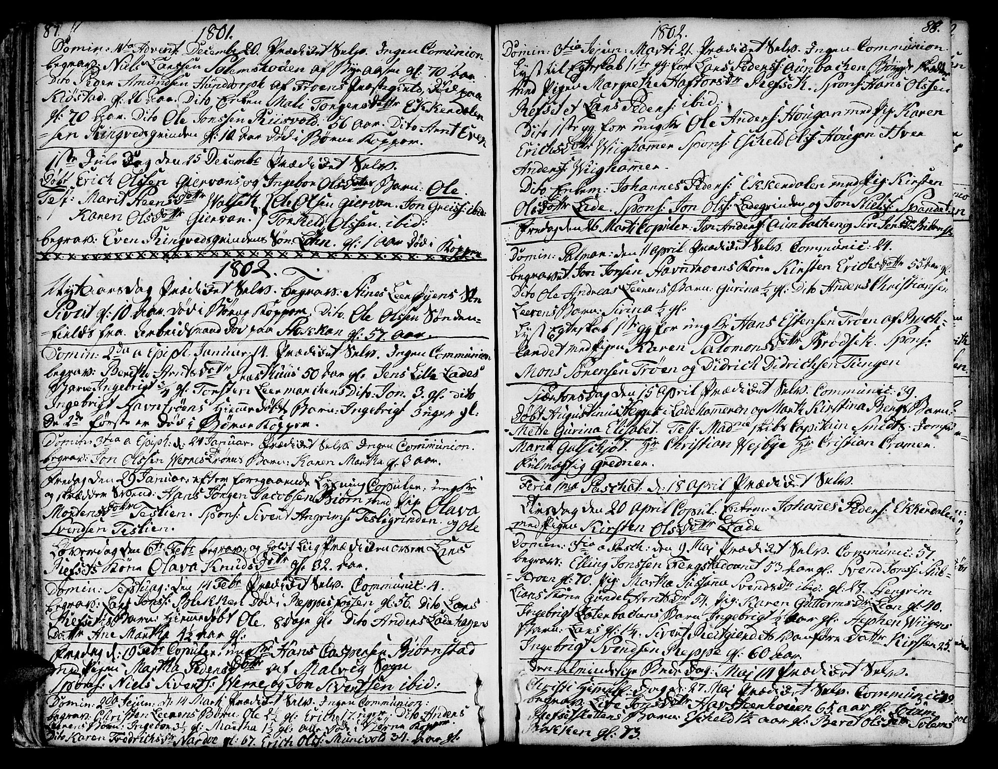 Ministerialprotokoller, klokkerbøker og fødselsregistre - Sør-Trøndelag, SAT/A-1456/606/L0280: Parish register (official) no. 606A02 /1, 1781-1817, p. 87-88