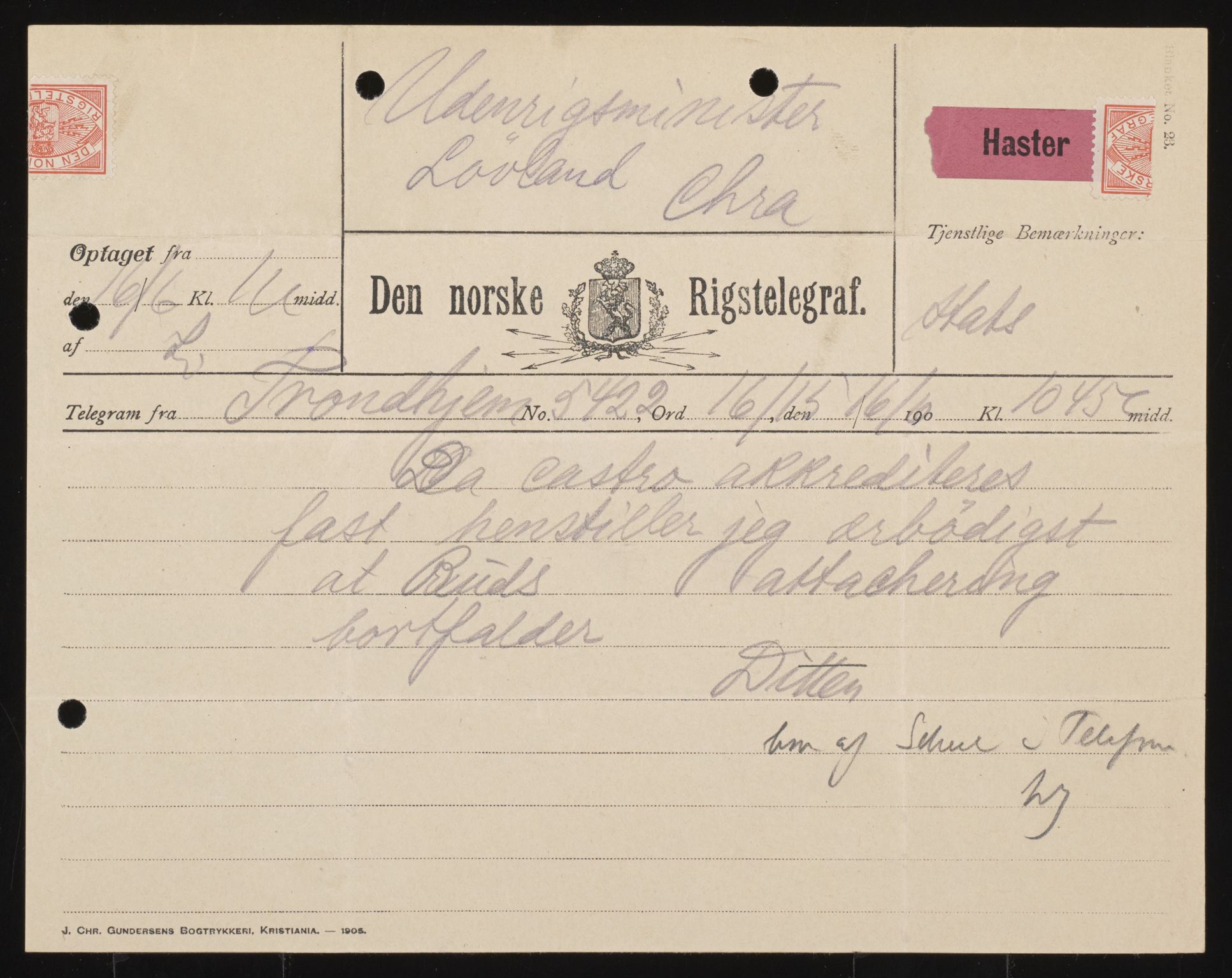 Utenriksdepartementet, AV/RA-S-2259, 1844-1931, p. 885