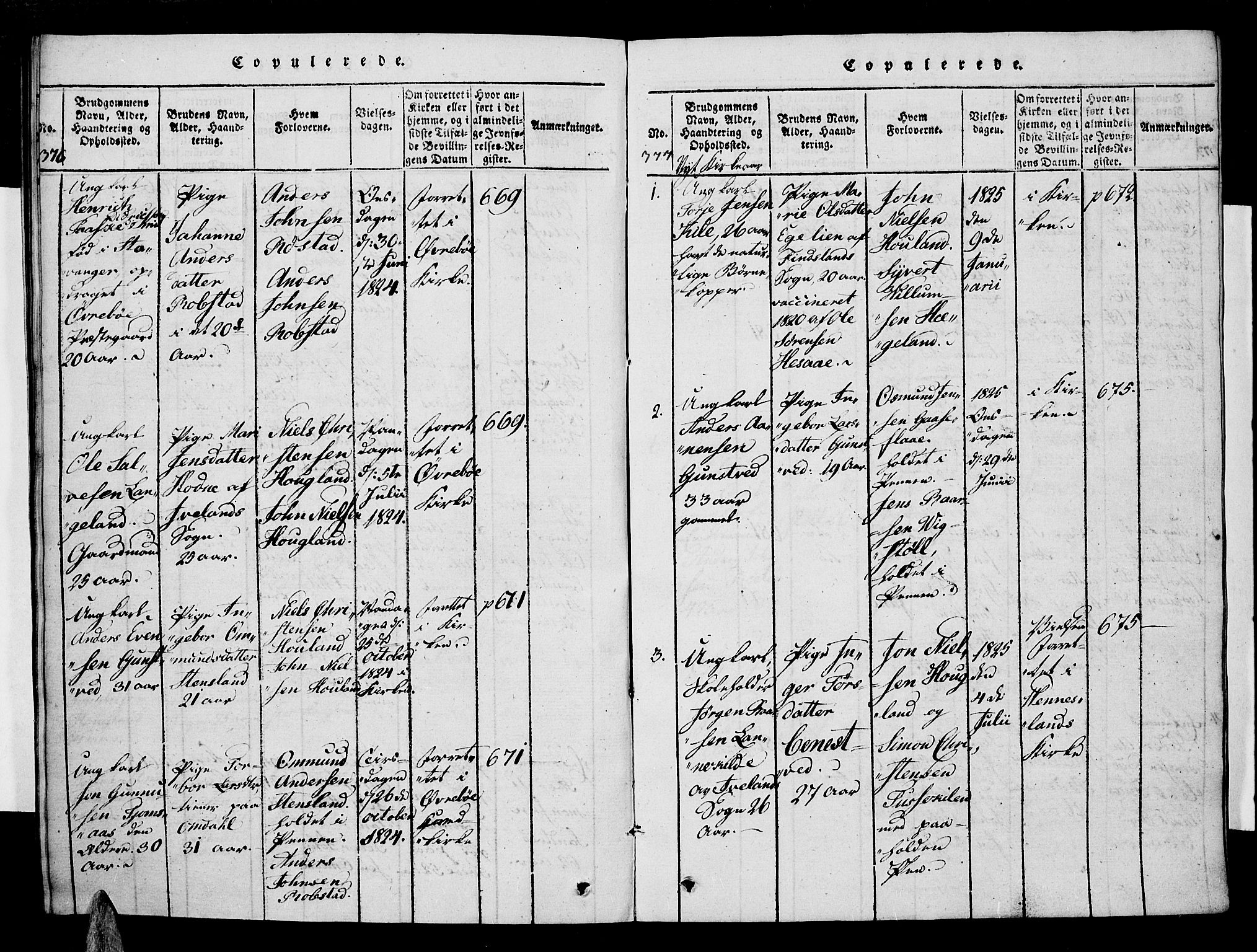 Vennesla sokneprestkontor, AV/SAK-1111-0045/Fa/Faa/L0003: Parish register (official) no. A 3, 1820-1834, p. 376-377