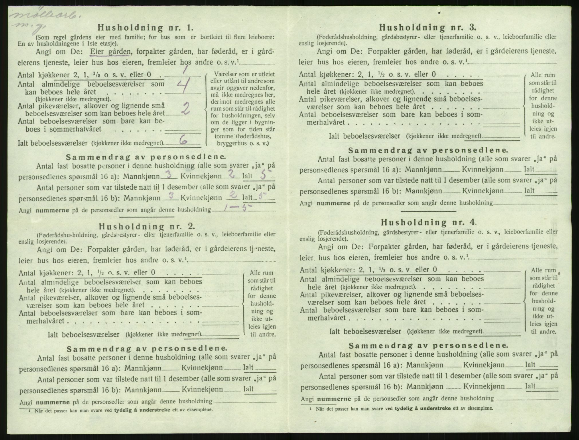 SAK, 1920 census for Stokken, 1920, p. 307