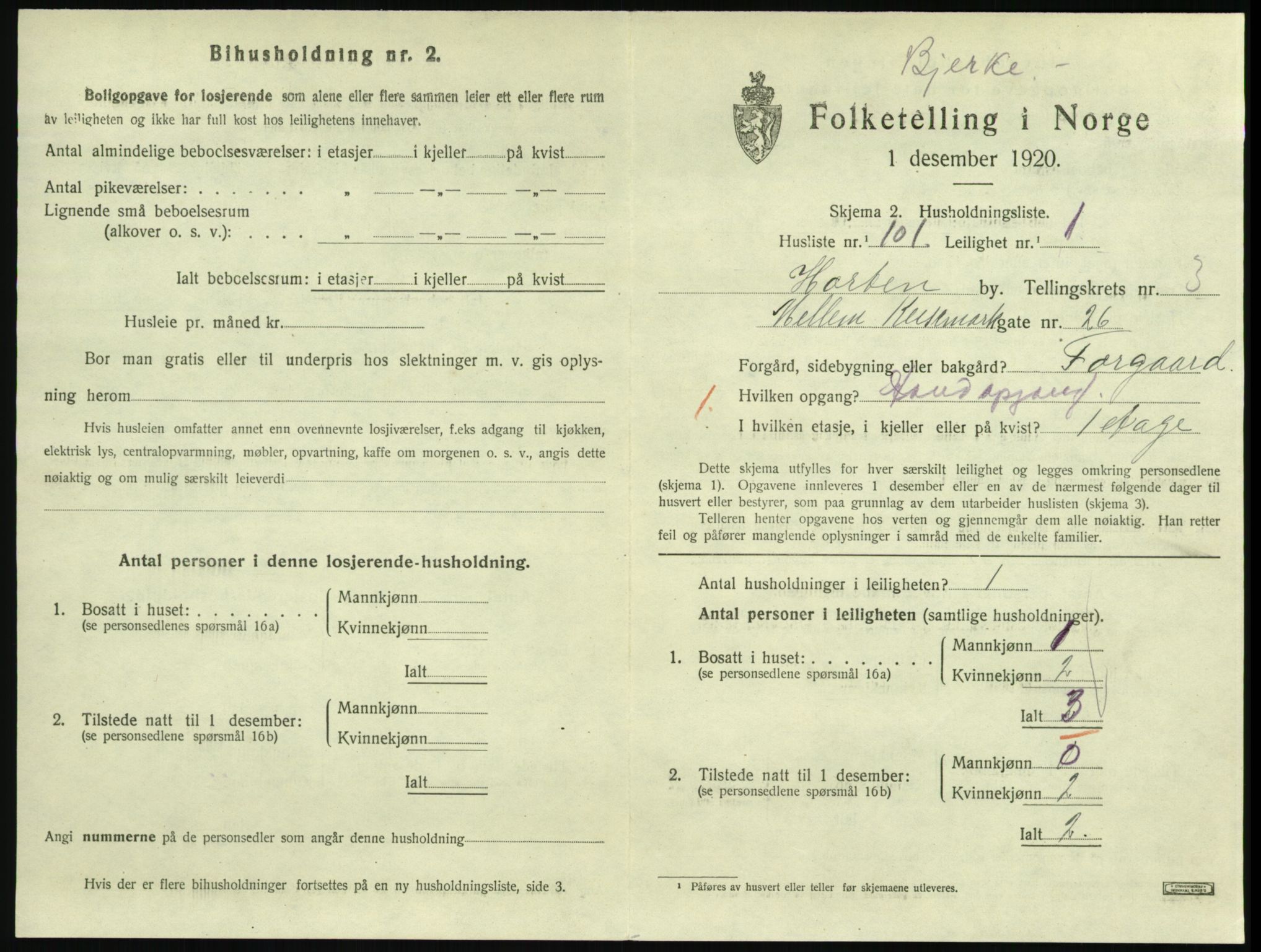 SAKO, 1920 census for Horten, 1920, p. 4467