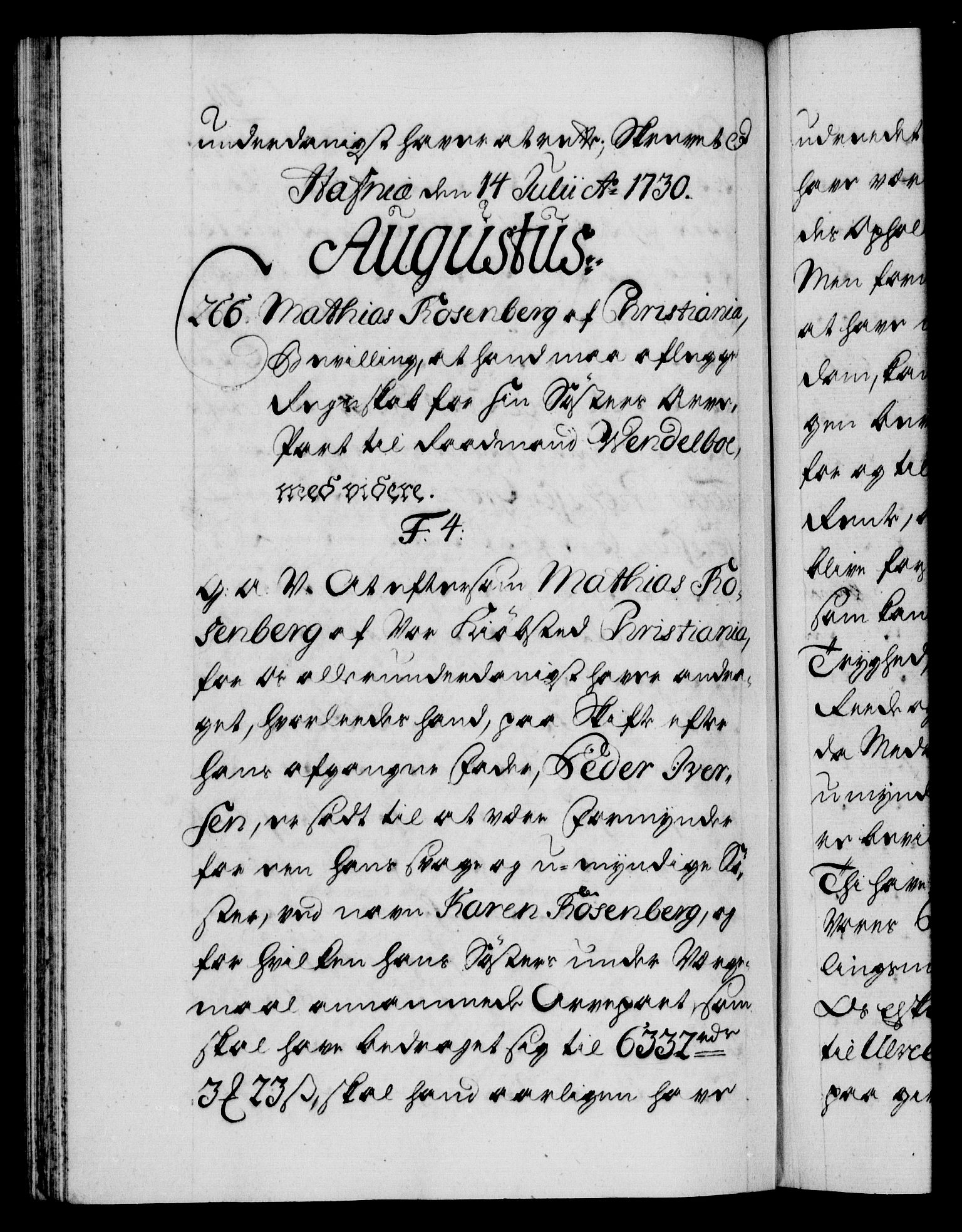 Danske Kanselli 1572-1799, AV/RA-EA-3023/F/Fc/Fca/Fcaa/L0026: Norske registre, 1729-1730, p. 511b