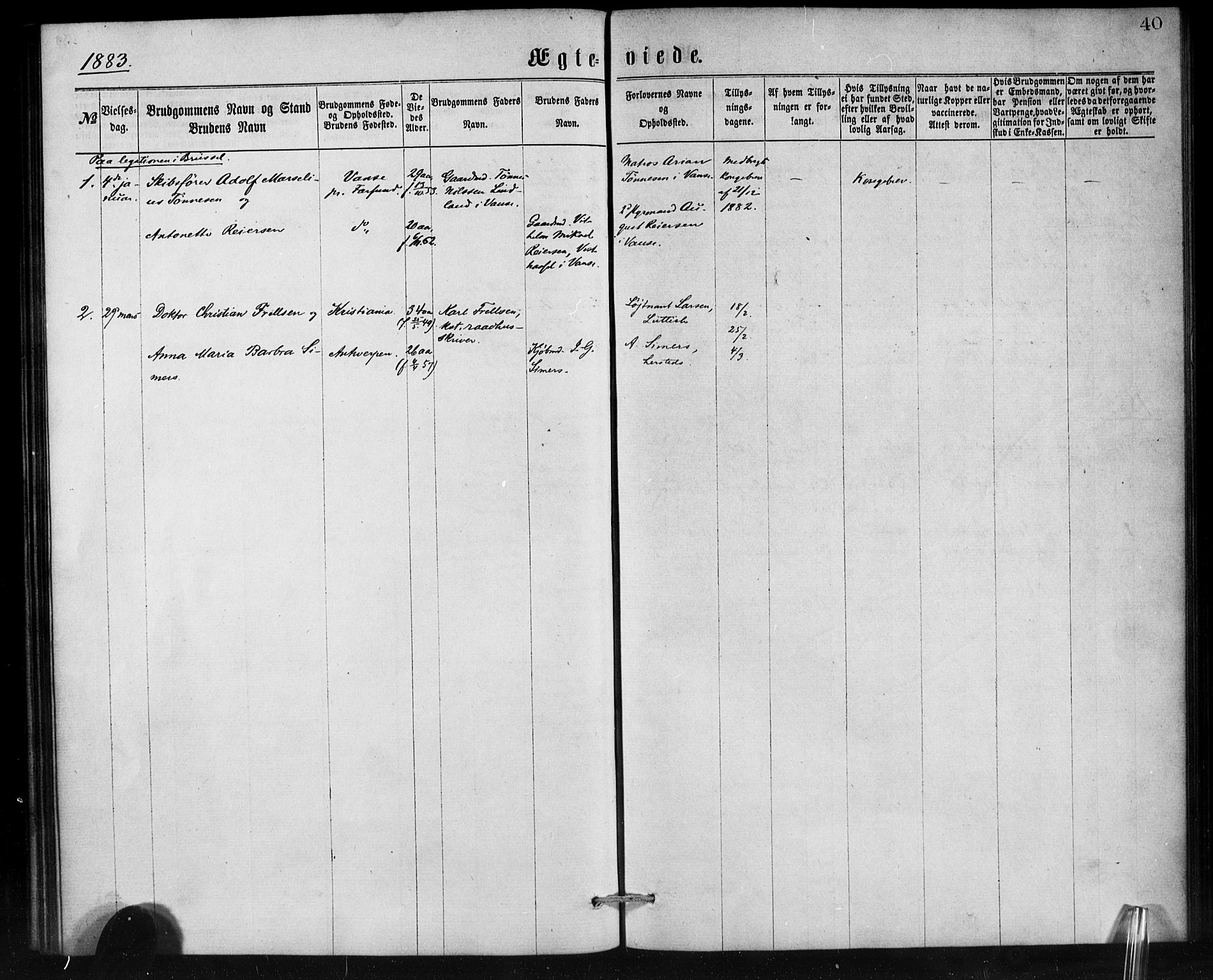 Den norske sjømannsmisjon i utlandet/Antwerpen, SAB/SAB/PA-0105/H/Ha/L0001: Parish register (official) no. A 1, 1865-1887, p. 40