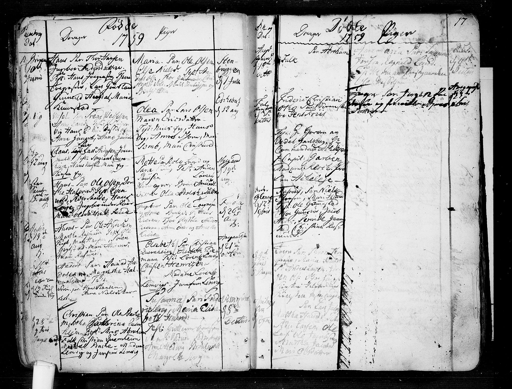 Borre kirkebøker, AV/SAKO-A-338/F/Fa/L0002: Parish register (official) no. I 2, 1752-1806, p. 17