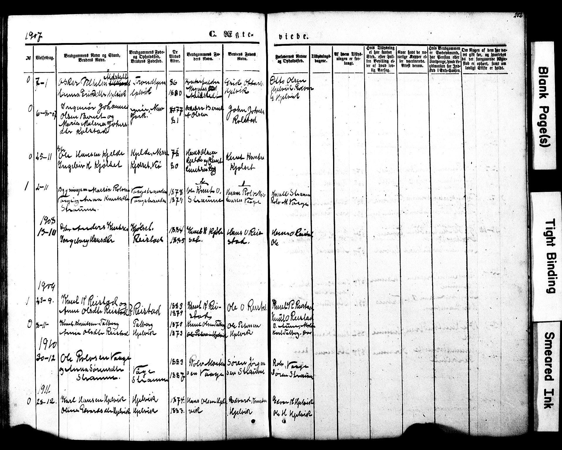 Ministerialprotokoller, klokkerbøker og fødselsregistre - Møre og Romsdal, AV/SAT-A-1454/550/L0618: Parish register (copy) no. 550C01, 1870-1927, p. 201