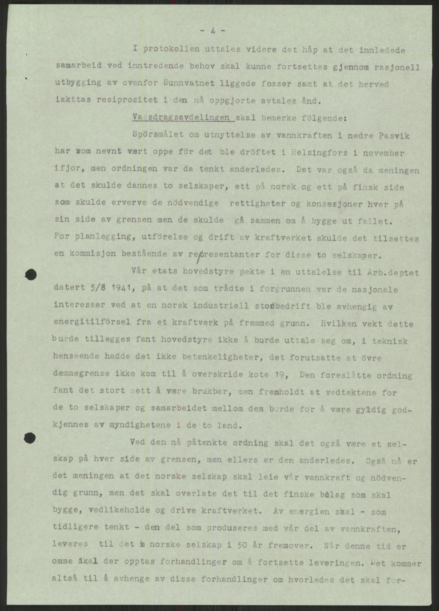 Vassdragsdirektoratet/avdelingen, AV/RA-S-6242/F/Fa/L0536: Pasvikelva, 1920-1971, p. 1131