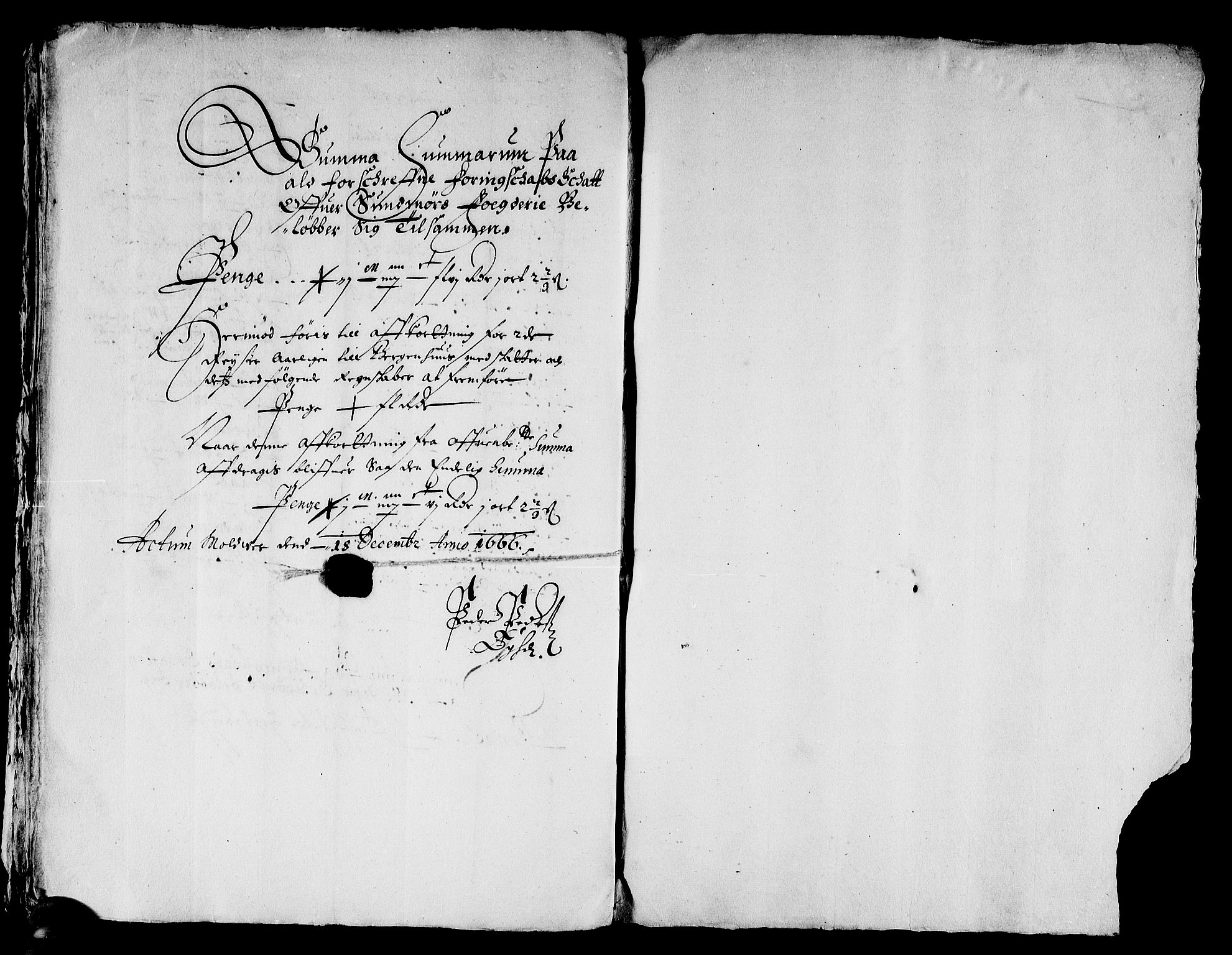 Rentekammeret inntil 1814, Reviderte regnskaper, Stiftamtstueregnskaper, Bergen stiftamt, RA/EA-6043/R/Rc/L0022: Bergen stiftamt, 1666