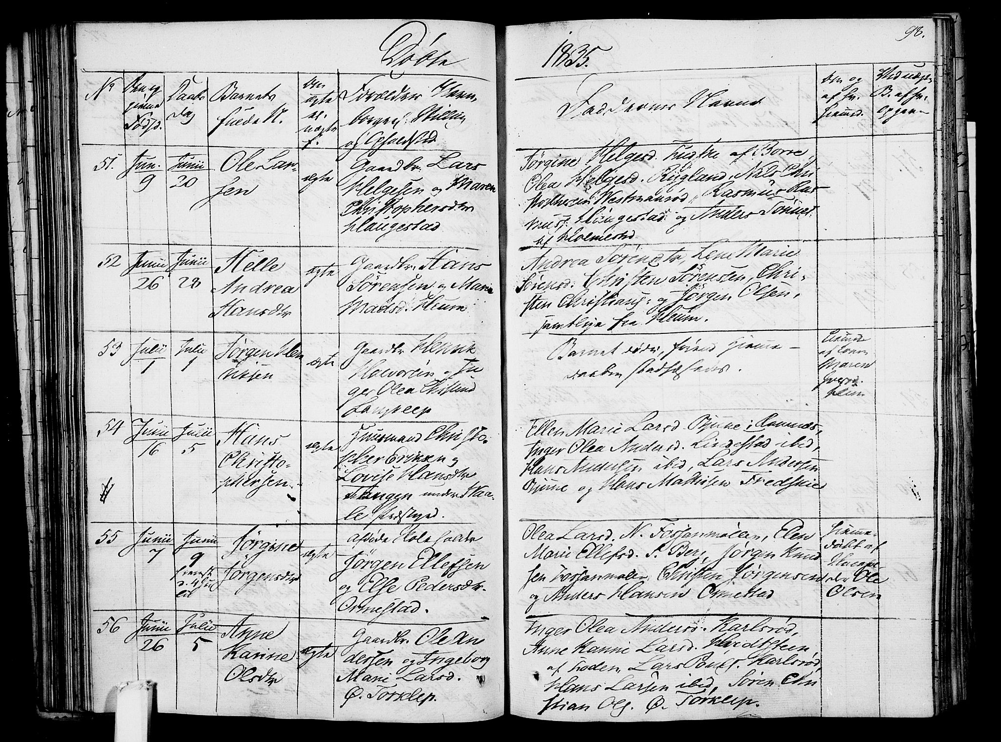 Våle kirkebøker, AV/SAKO-A-334/F/Fa/L0008: Parish register (official) no. I 8, 1824-1844, p. 98