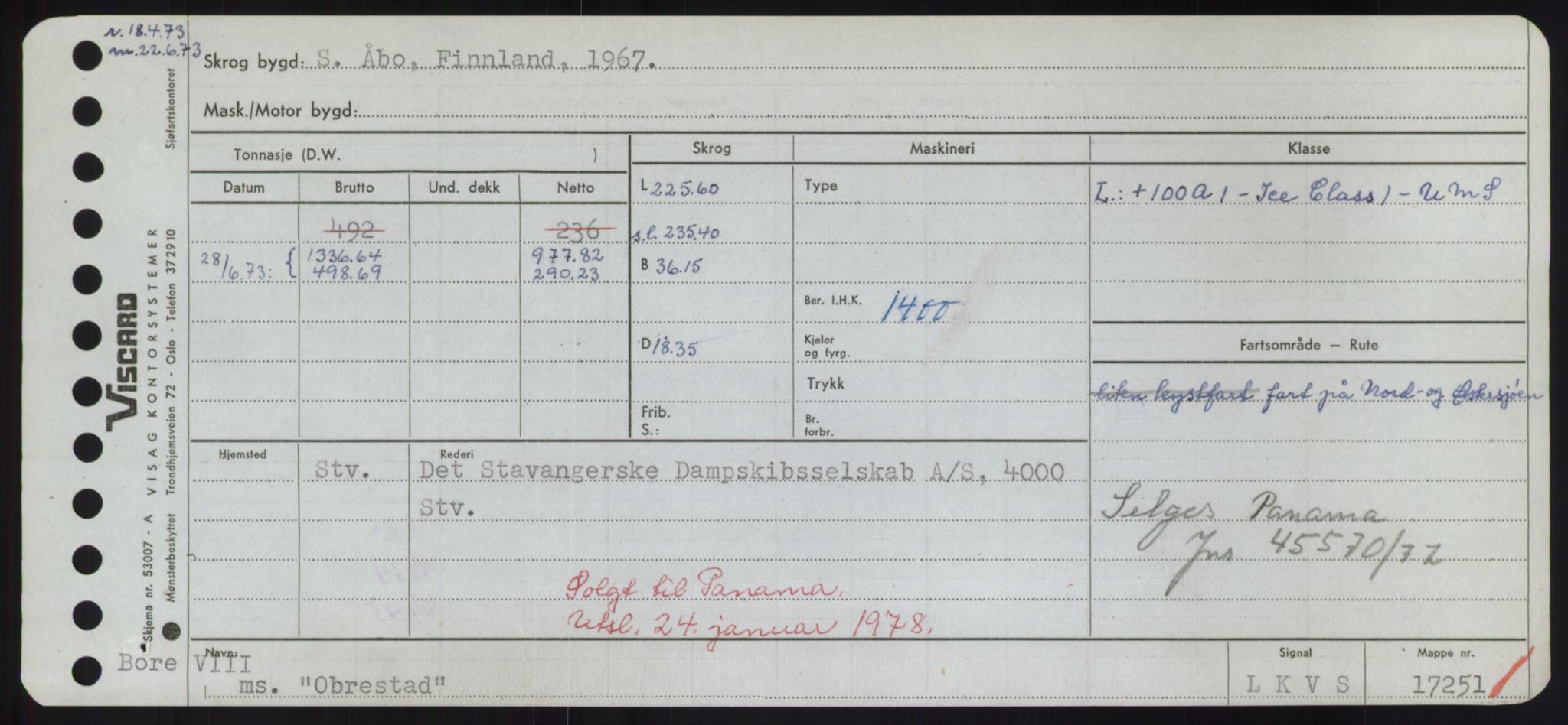 Sjøfartsdirektoratet med forløpere, Skipsmålingen, RA/S-1627/H/Hd/L0028: Fartøy, O, p. 49