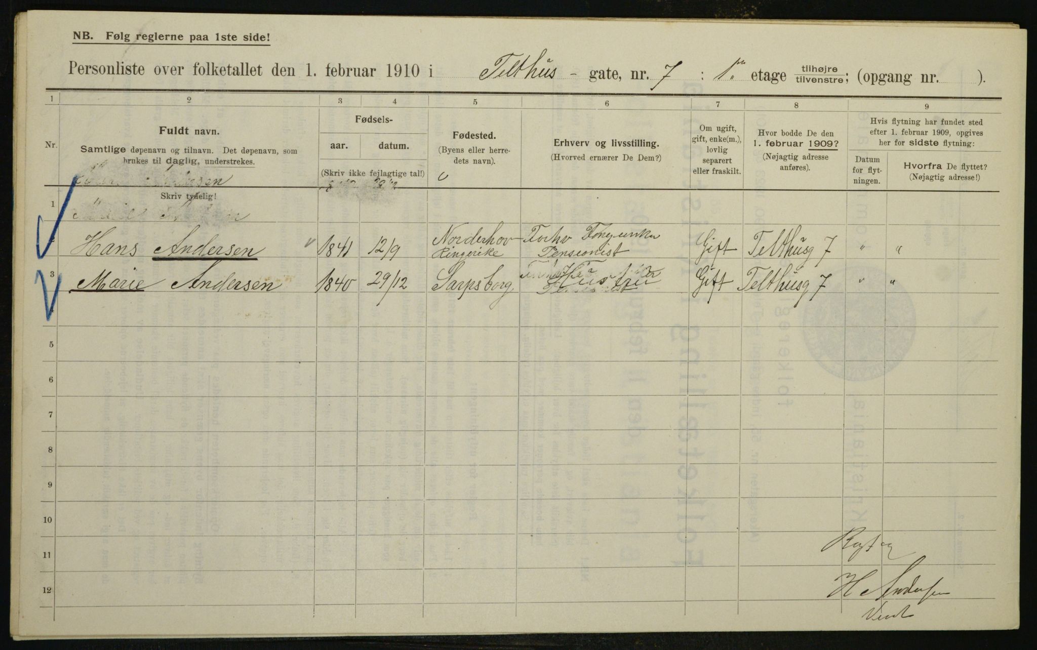 OBA, Municipal Census 1910 for Kristiania, 1910, p. 102184