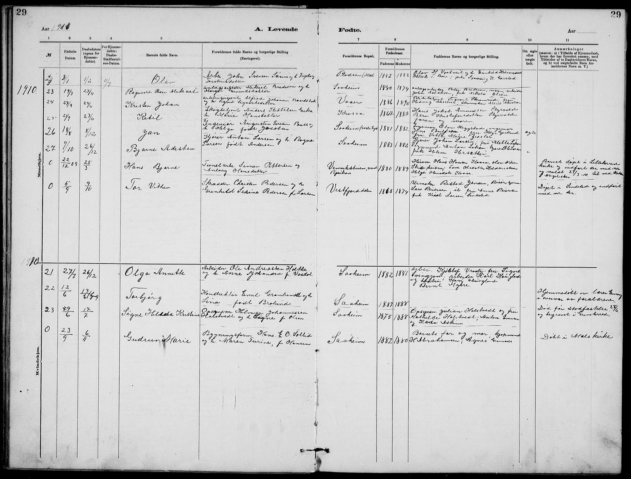 Rjukan kirkebøker, SAKO/A-294/G/Ga/L0001: Parish register (copy) no. 1, 1880-1914, p. 29