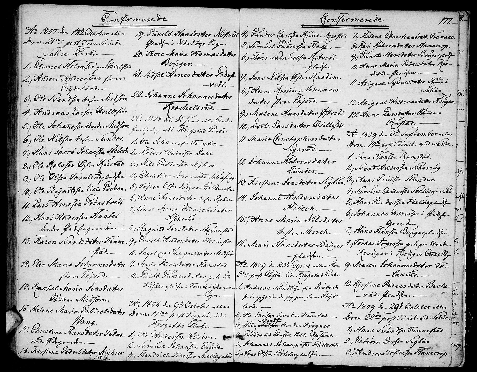 Kråkstad prestekontor Kirkebøker, SAO/A-10125a/F/Fa/L0002: Parish register (official) no. I 2, 1786-1814, p. 177