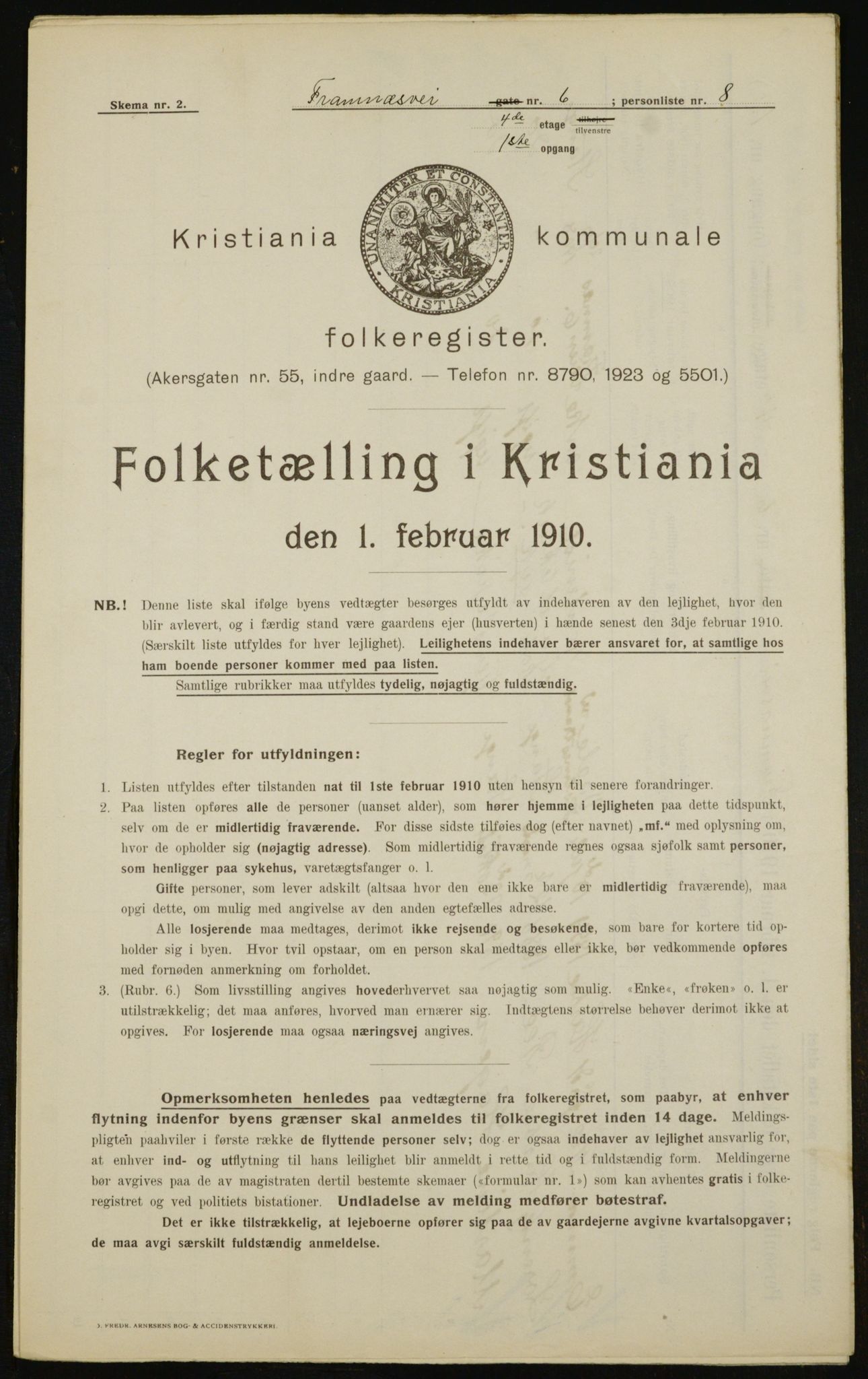 OBA, Municipal Census 1910 for Kristiania, 1910, p. 23899