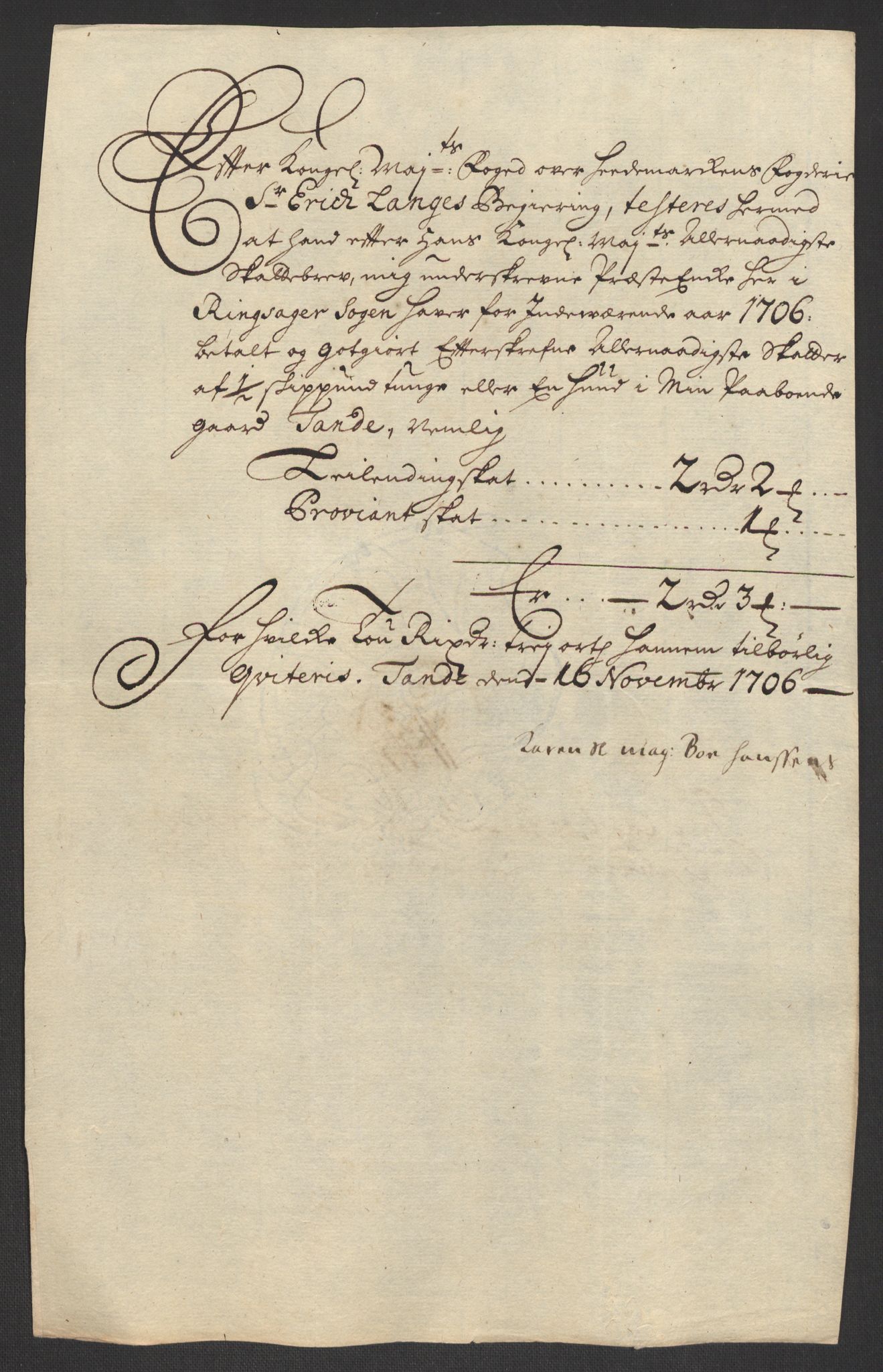 Rentekammeret inntil 1814, Reviderte regnskaper, Fogderegnskap, AV/RA-EA-4092/R16/L1043: Fogderegnskap Hedmark, 1706-1707, p. 273