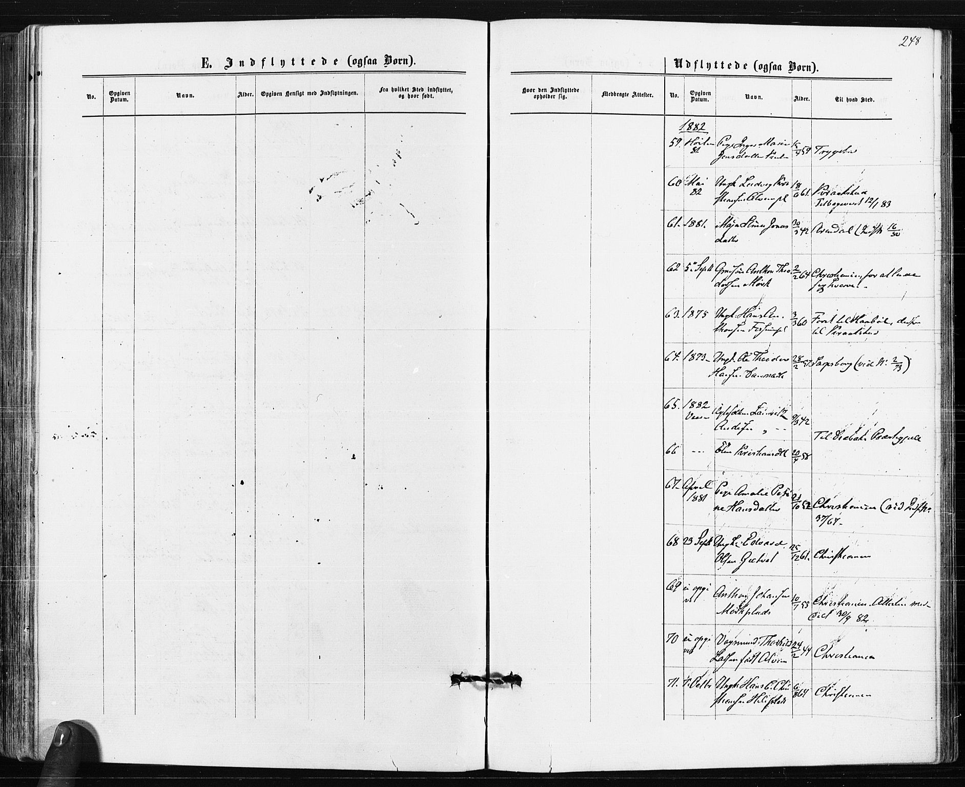 Spydeberg prestekontor Kirkebøker, AV/SAO-A-10924/F/Fa/L0007: Parish register (official) no. I 7, 1875-1885, p. 248