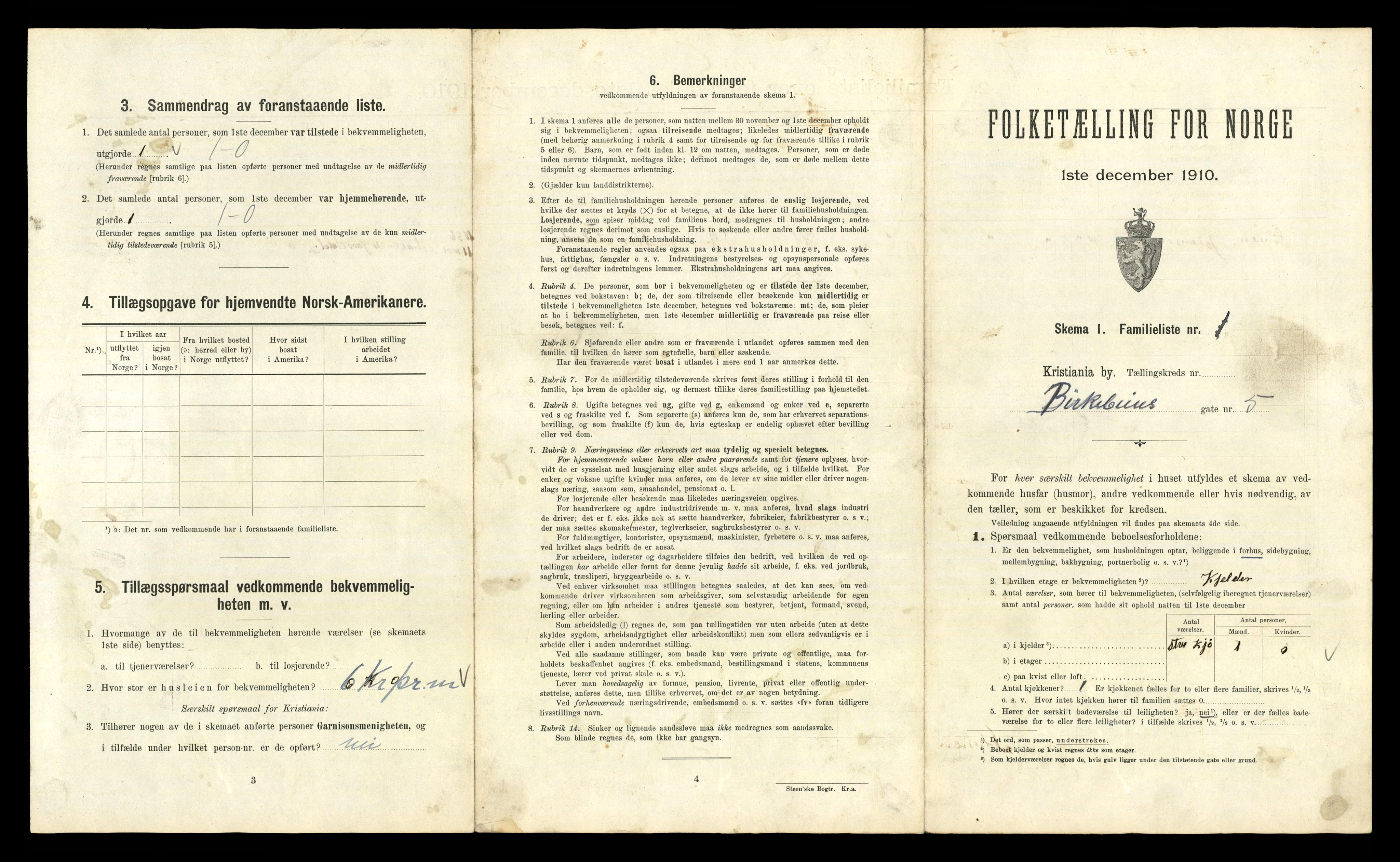 RA, 1910 census for Kristiania, 1910, p. 5795