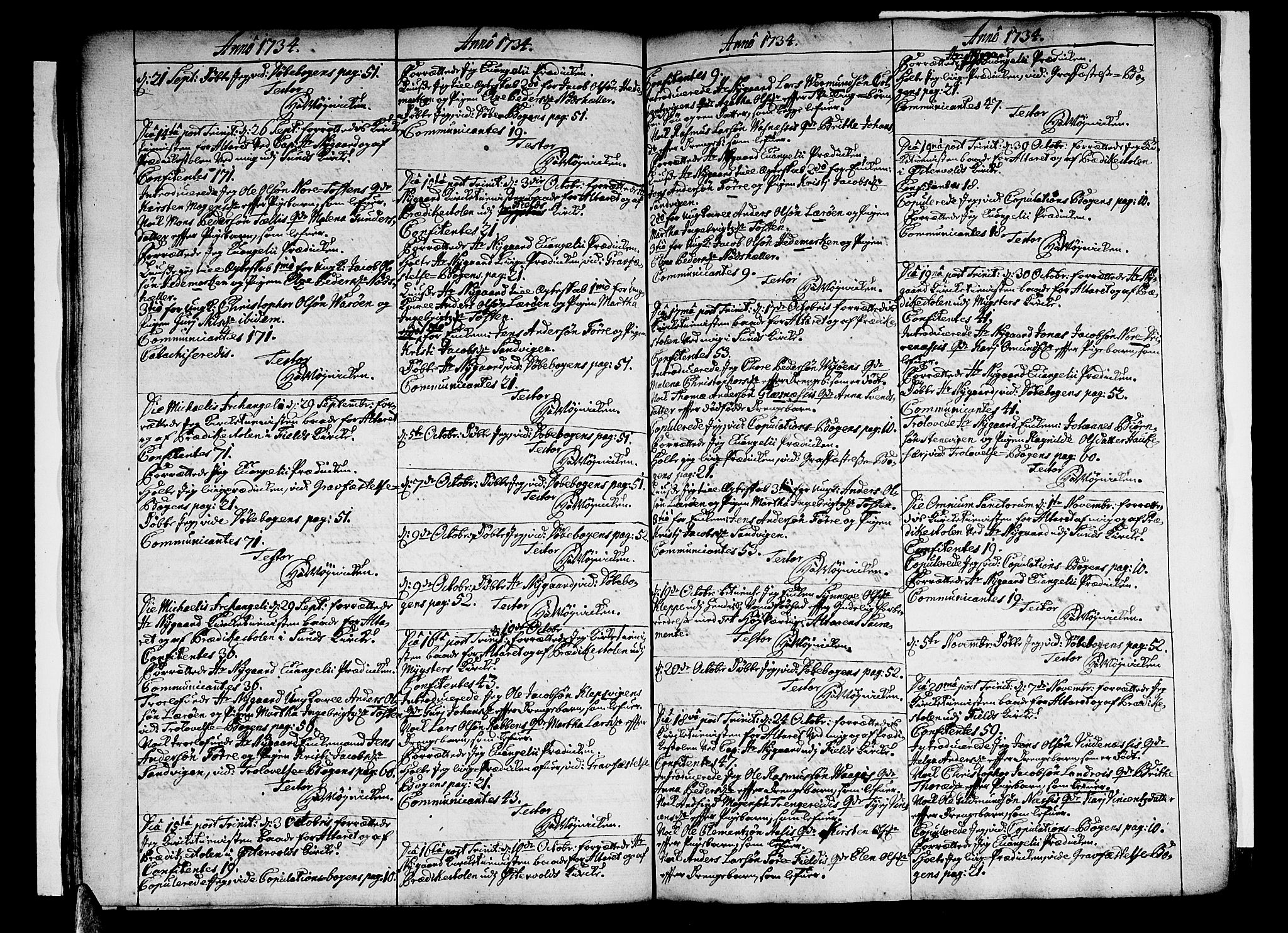 Sund sokneprestembete, AV/SAB-A-99930: Parish register (official) no. A 1, 1729-1740