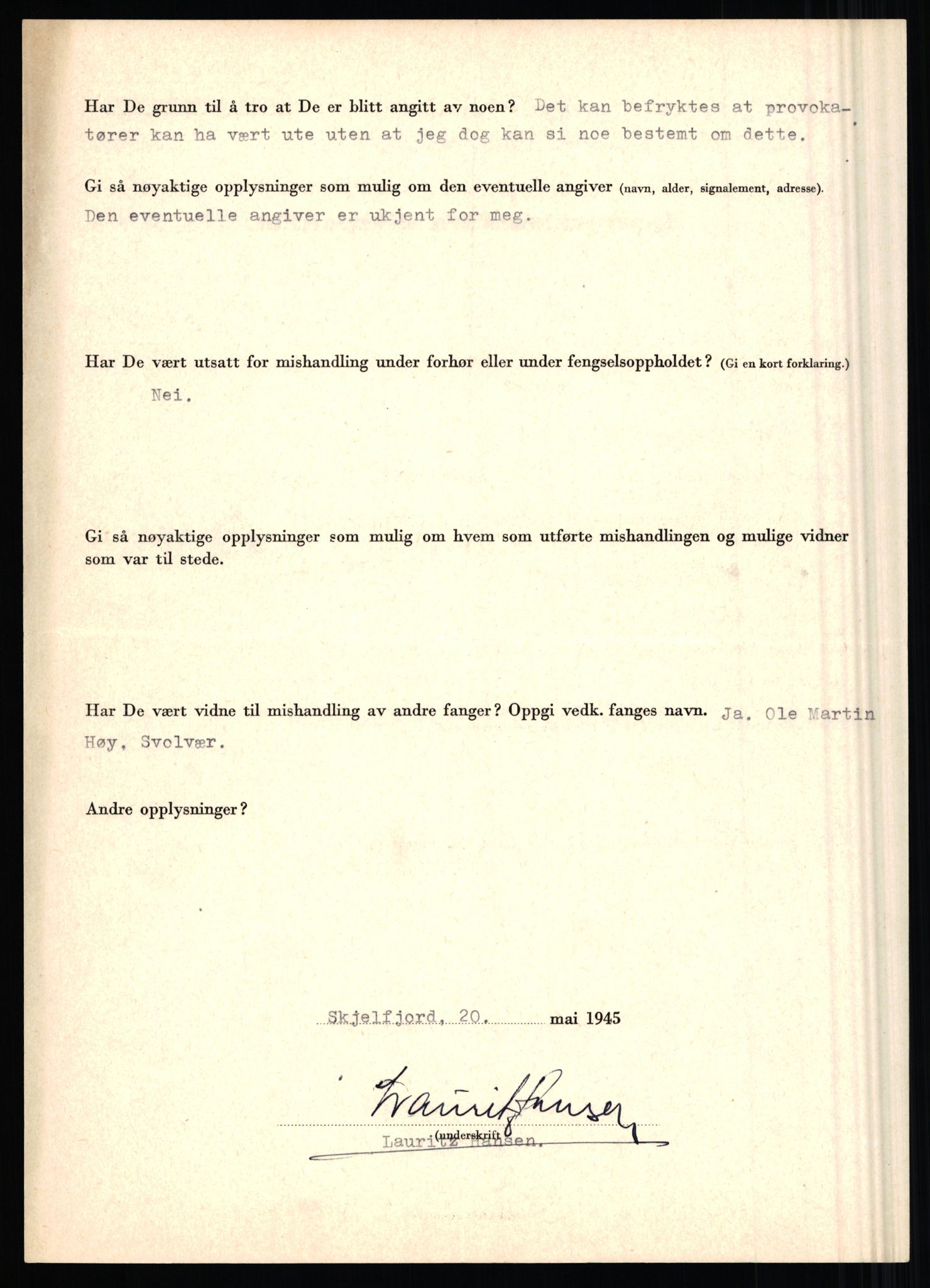 Rikspolitisjefen, AV/RA-S-1560/L/L0006: Hansen, Adolf Boye - Hemstad, Gunnar, 1940-1945, p. 355
