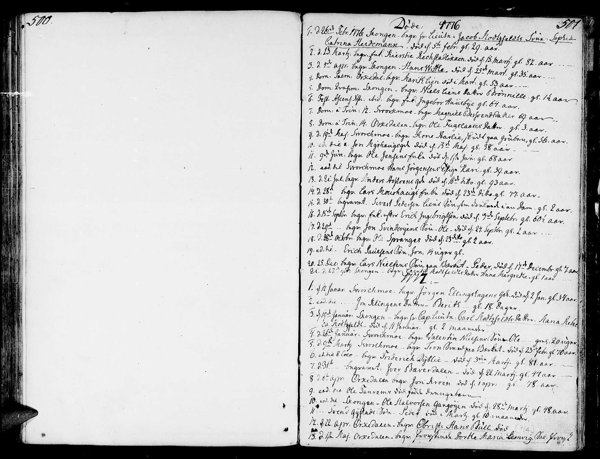 Ministerialprotokoller, klokkerbøker og fødselsregistre - Sør-Trøndelag, SAT/A-1456/668/L0802: Parish register (official) no. 668A02, 1776-1799, p. 500-501