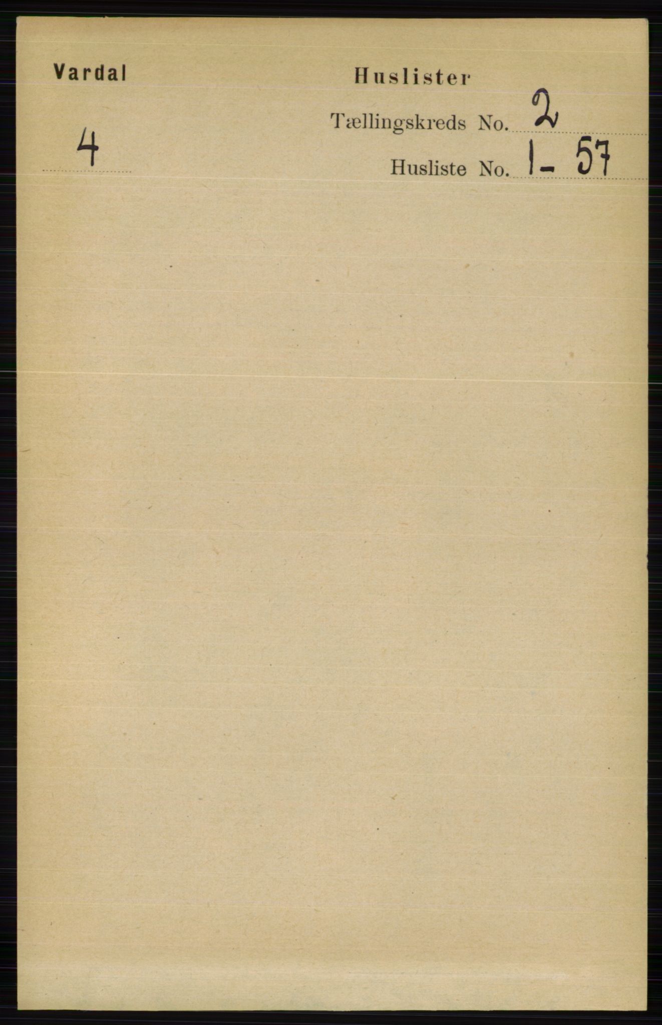 RA, 1891 census for 0527 Vardal, 1891, p. 464