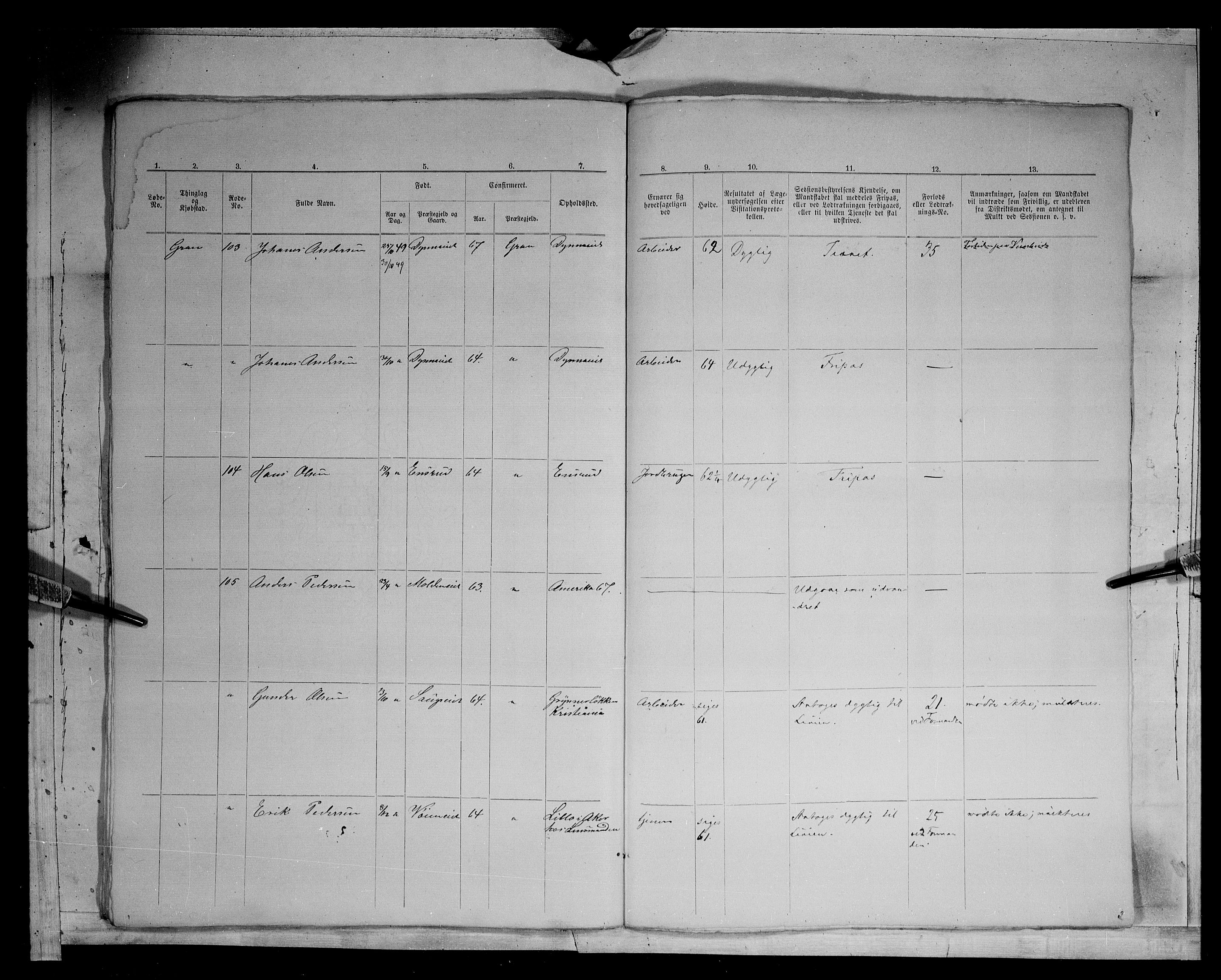 Fylkesmannen i Oppland, AV/SAH-FYO-002/1/K/Kg/L1166: Gran og Jevnaker, 1860-1879, p. 8736