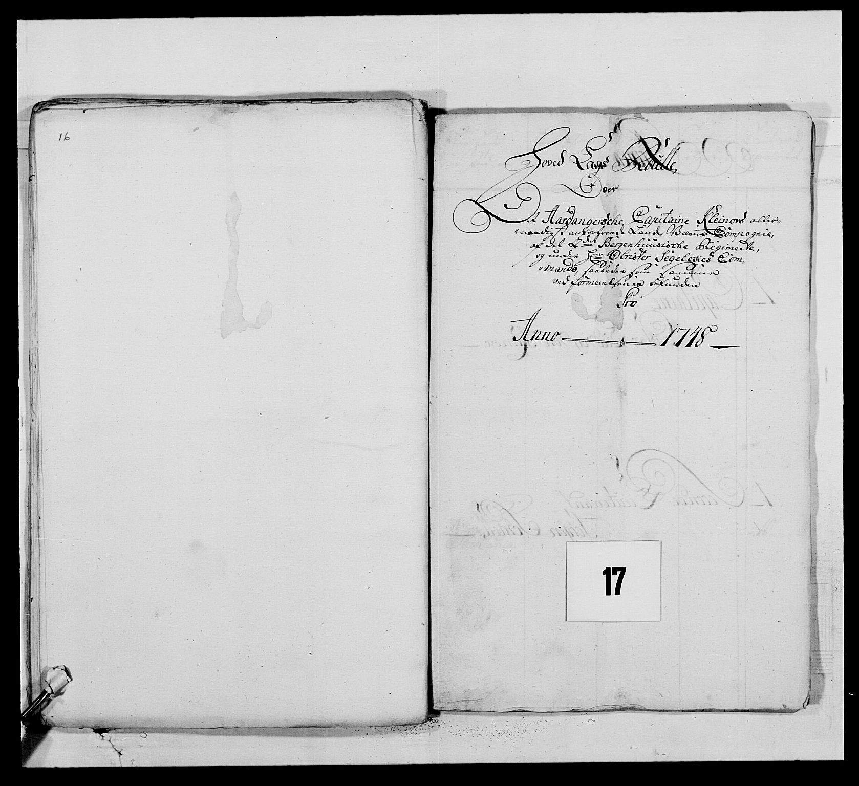 Kommanderende general (KG I) med Det norske krigsdirektorium, AV/RA-EA-5419/E/Ea/L0520: 2. Bergenhusiske regiment, 1746-1756, p. 230