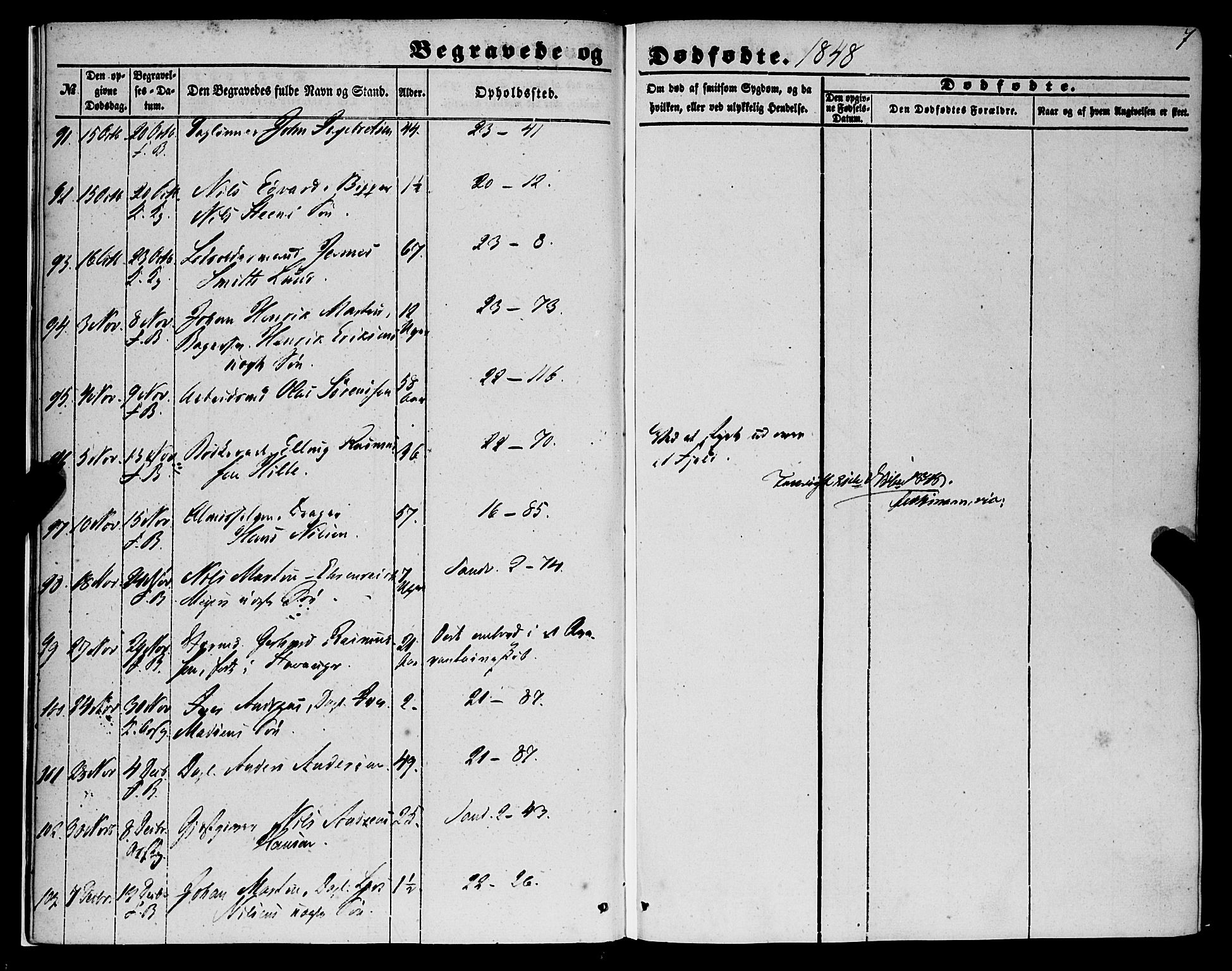 Korskirken sokneprestembete, SAB/A-76101/H/Haa: Parish register (official) no. E 2, 1848-1862, p. 7