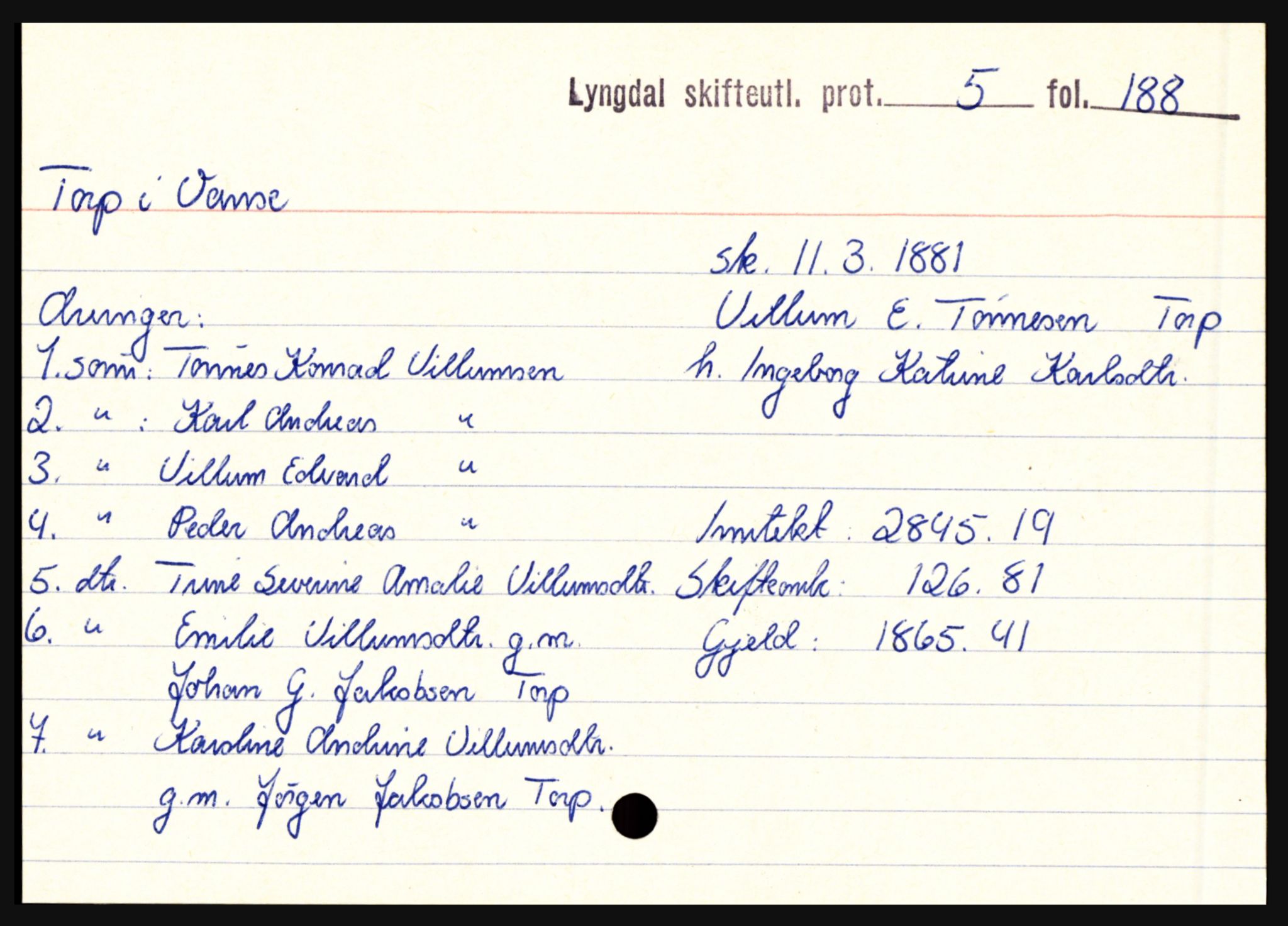 Lyngdal sorenskriveri, AV/SAK-1221-0004/H, p. 11781